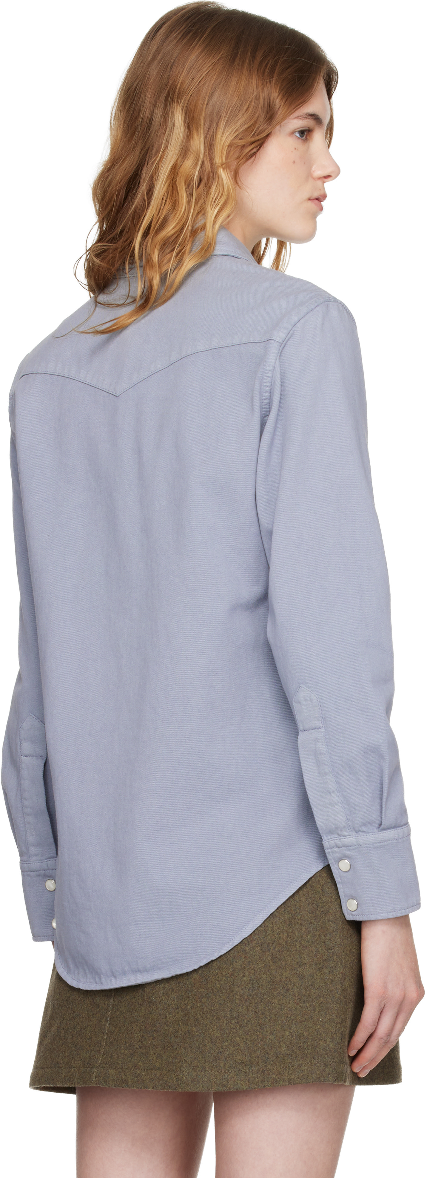 A.P.C. - Chemise western bleue