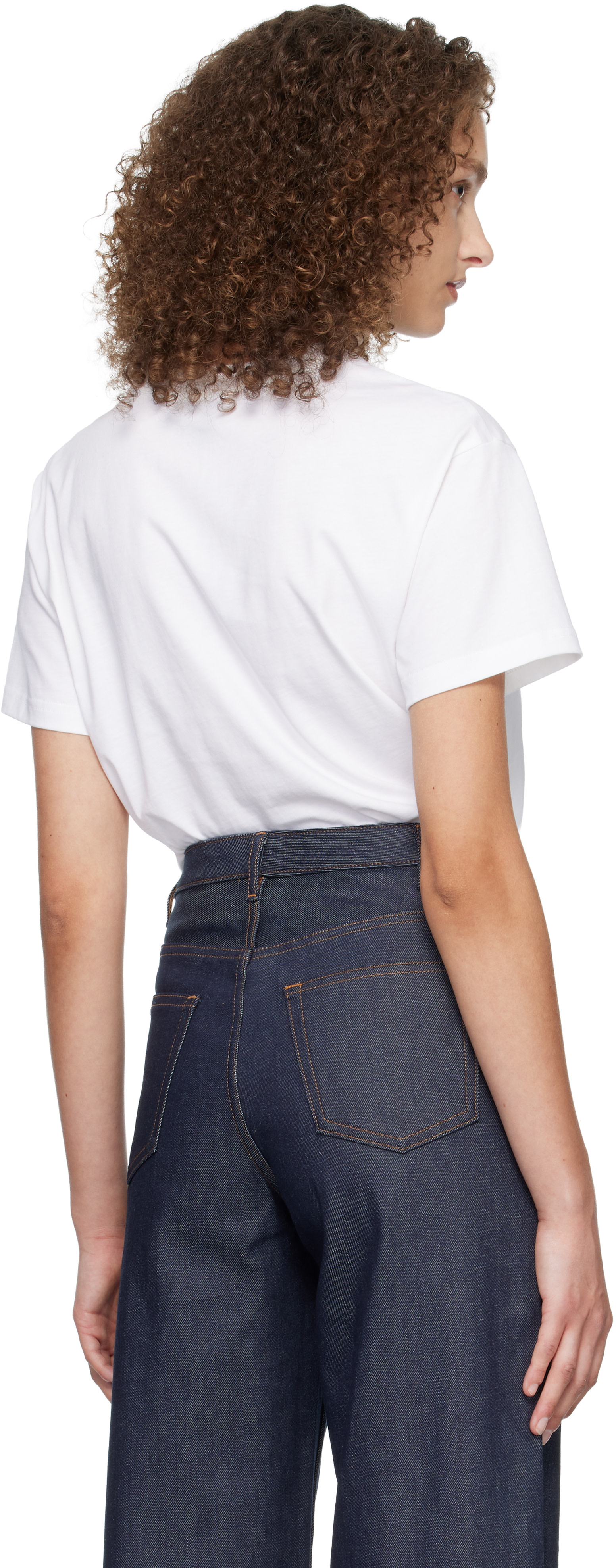 A.P.C. - T-shirt droit blanc à micro logo