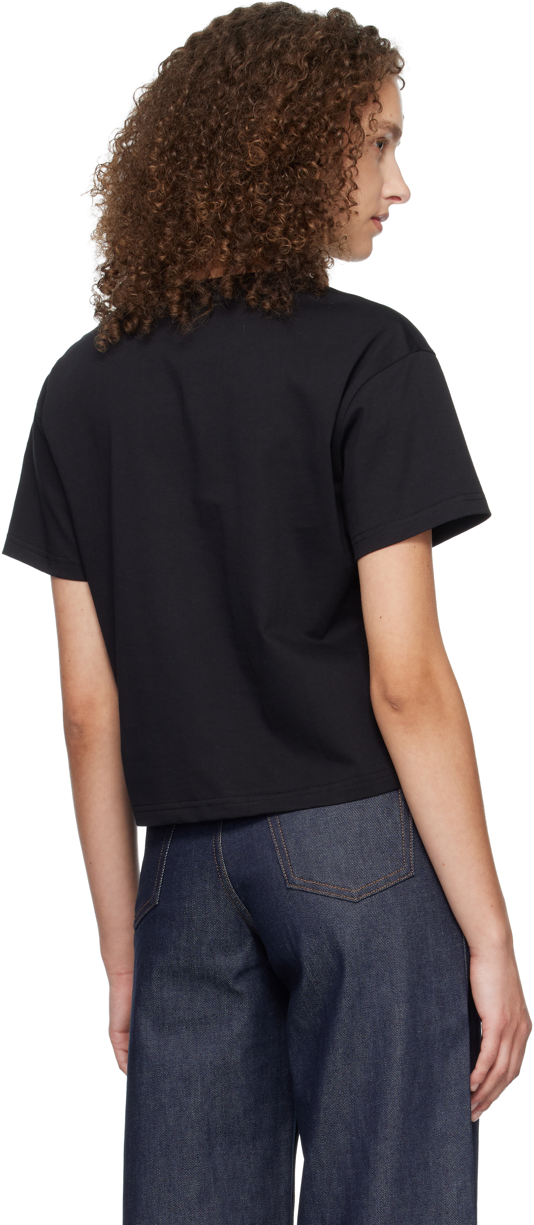 A.P.C. - T-shirt droit noir à micro logo