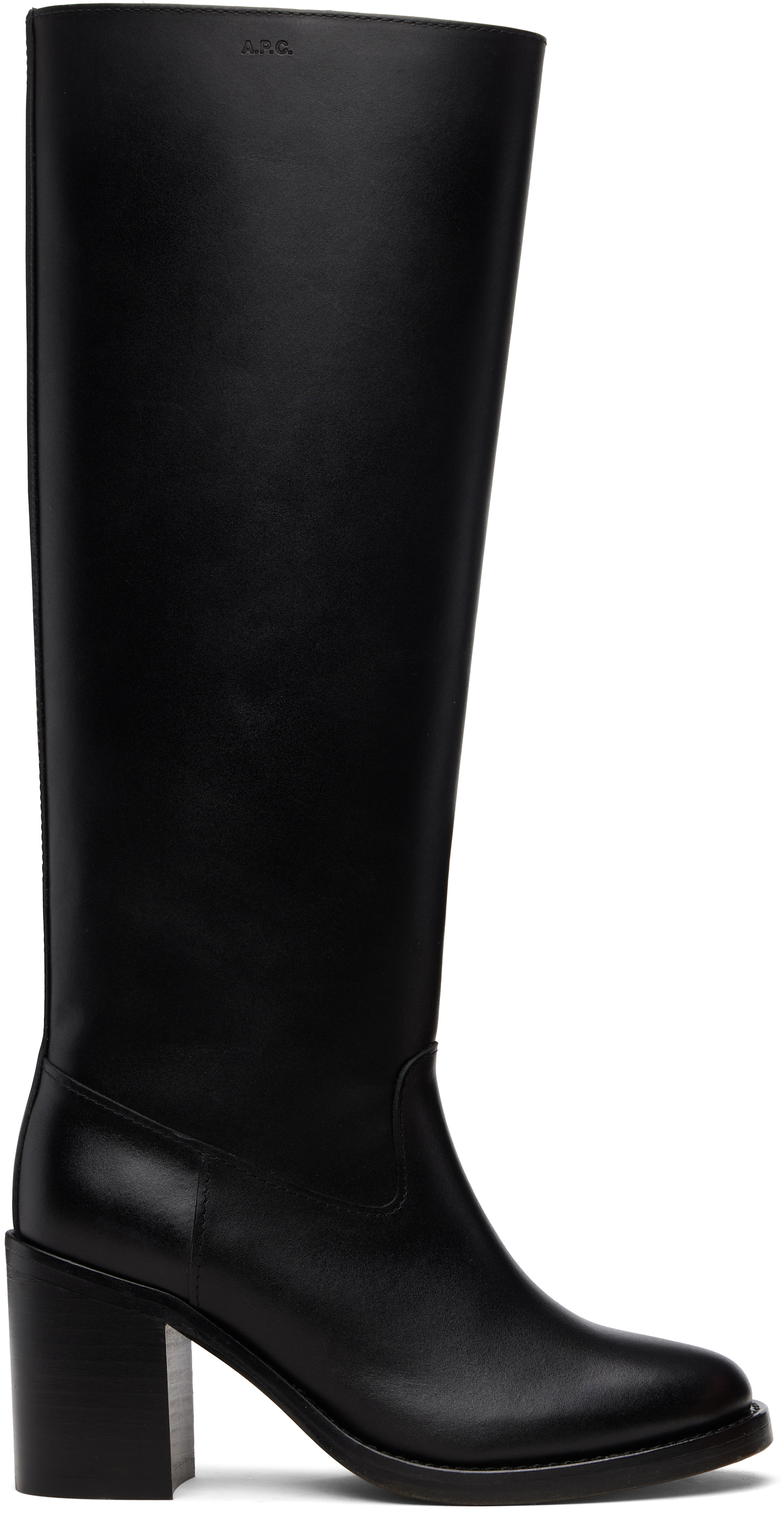 A.P.C. - Bottes hautes 'Les bottes' noires
