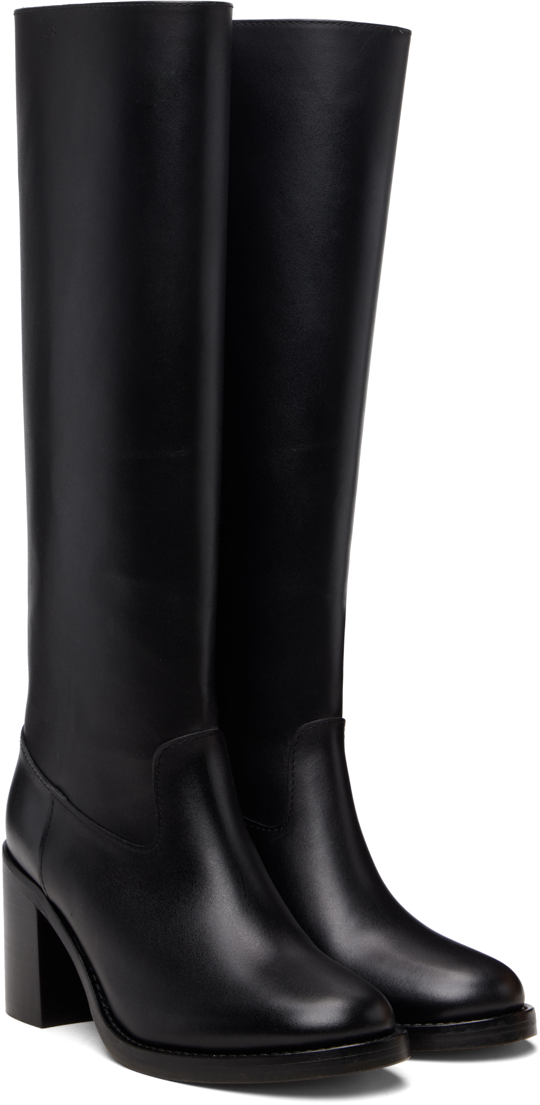 A.P.C. - Bottes hautes 'Les bottes' noires