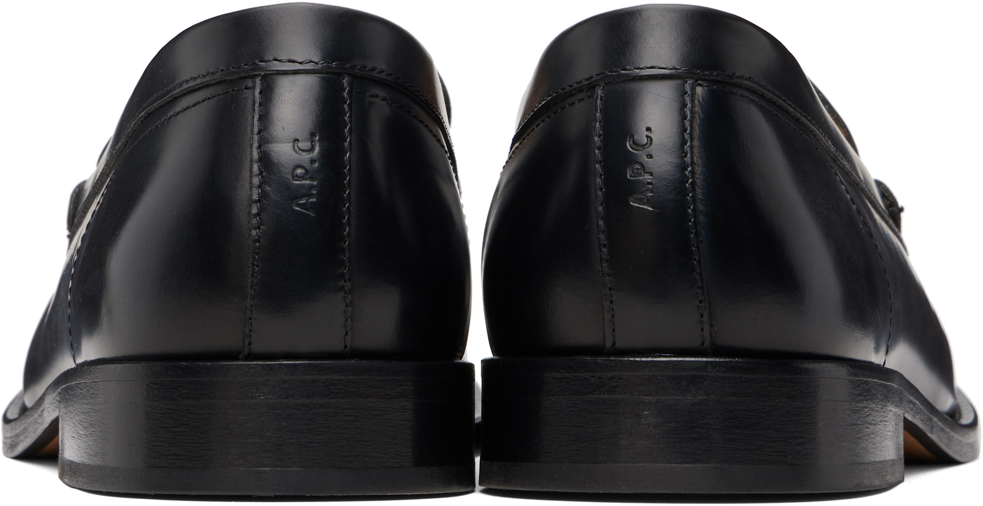 A.P.C.: Black Moc Loafers | SSENSE