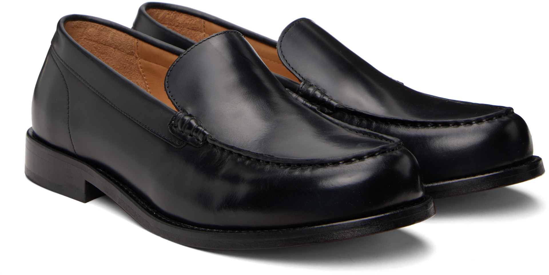 A.P.C.: Black Moc Loafers | SSENSE