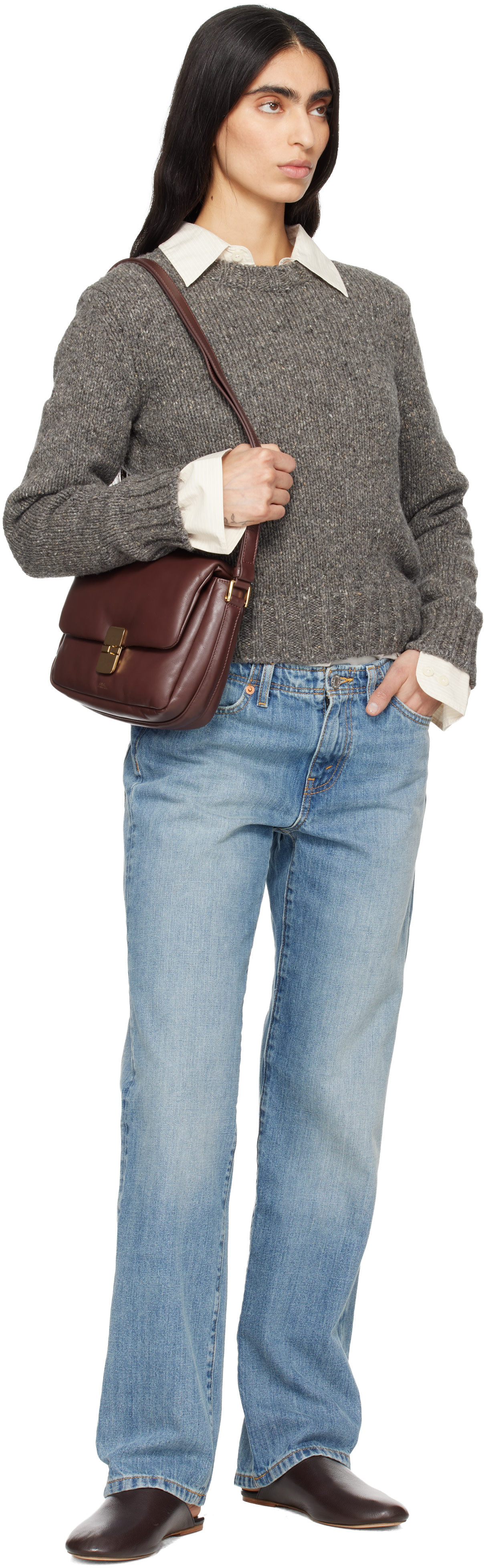 A.P.C. - Flâneurs à enfiler de style mule bruns