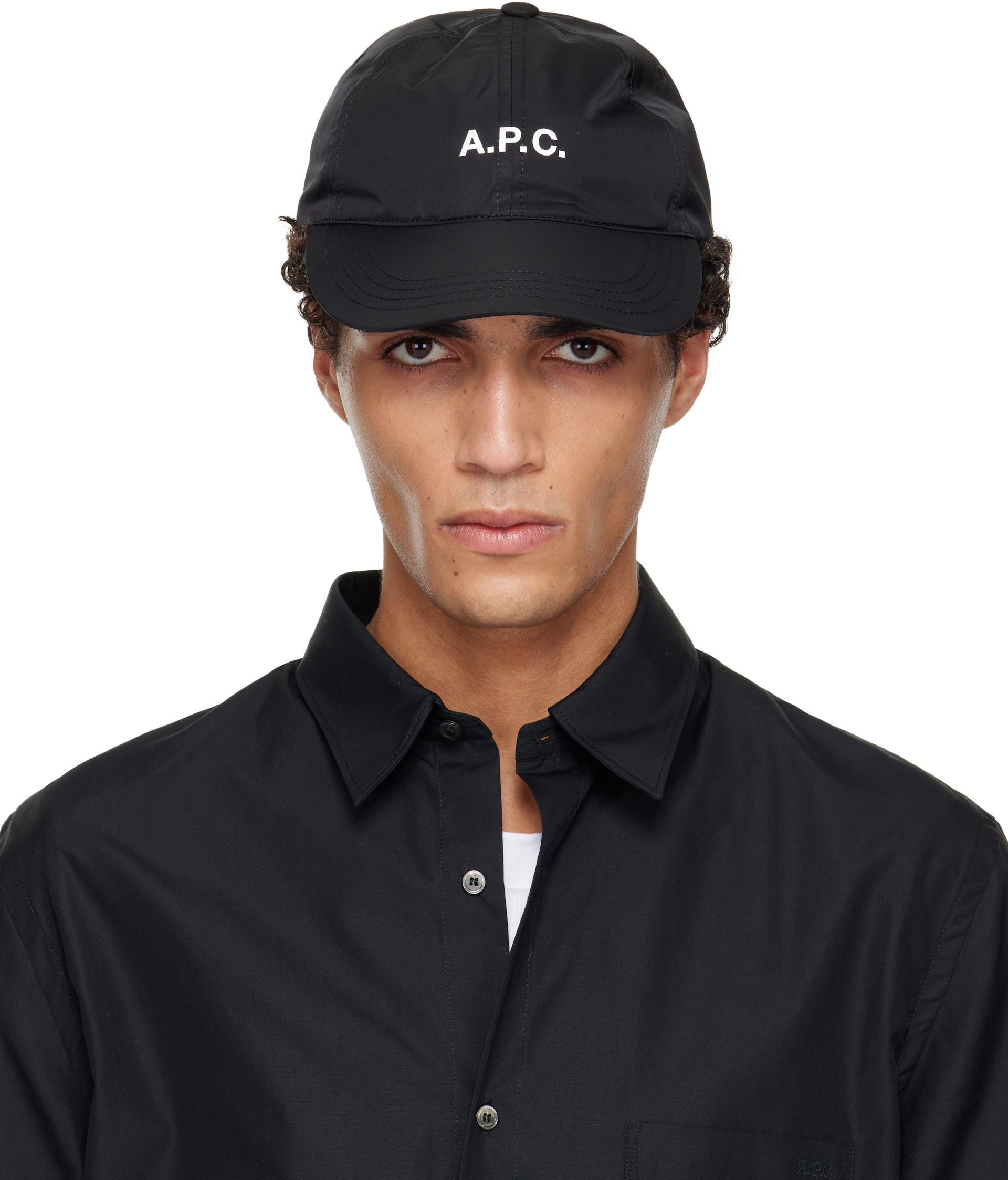 A.P.C.: Black Charlie Cap | SSENSE