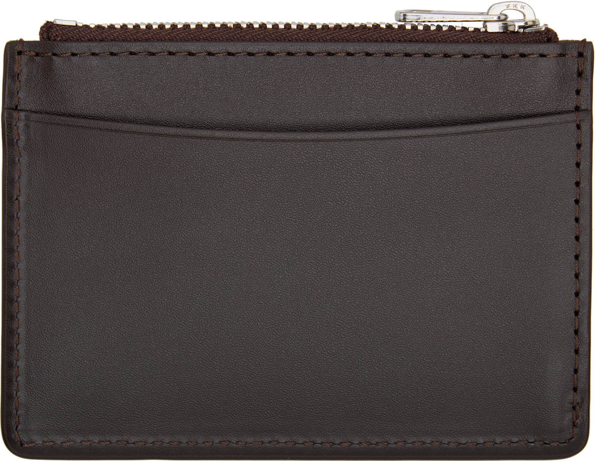 A.P.C. - Porte-carte brun à logo