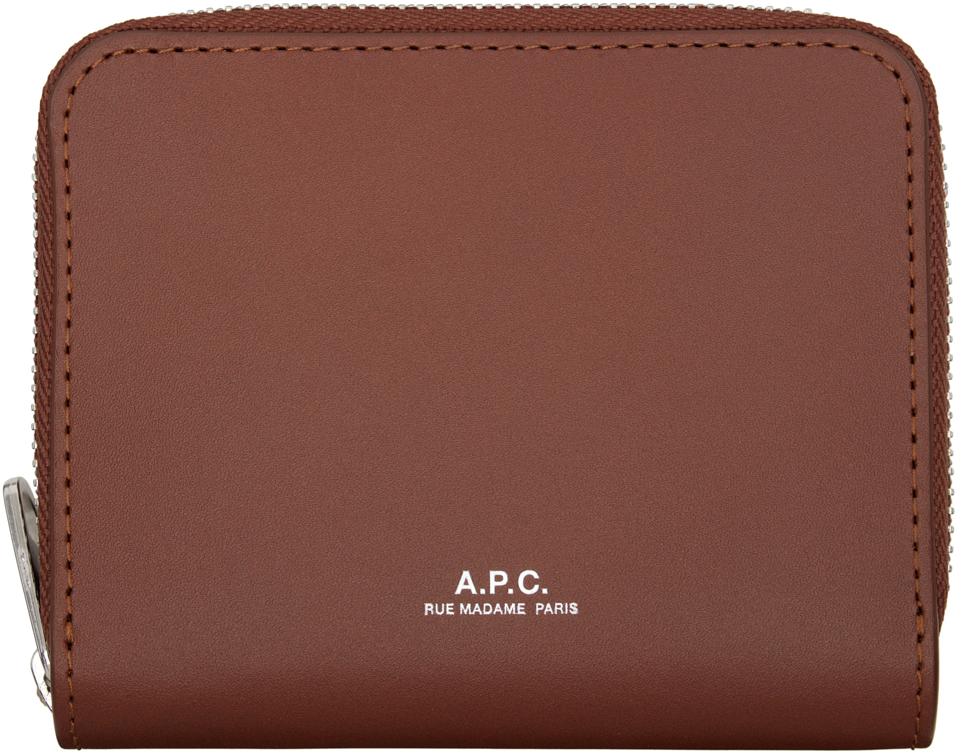 APC財布 A.P.C.: ブラウン Chelsea ジップウォレット | SSENSE 日本