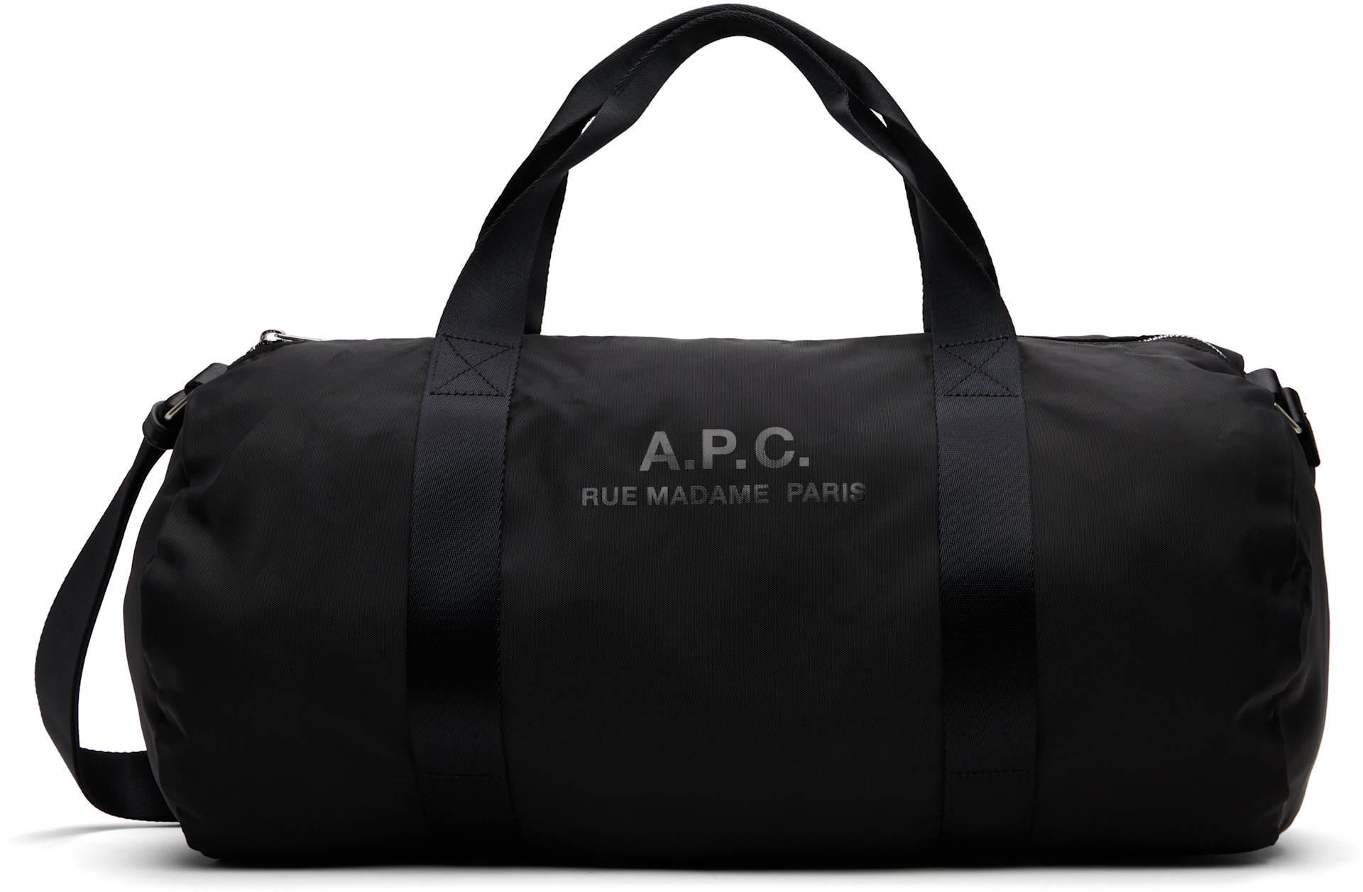 A.P.C.: Black Backstage Gym Duffle Bag | SSENSE