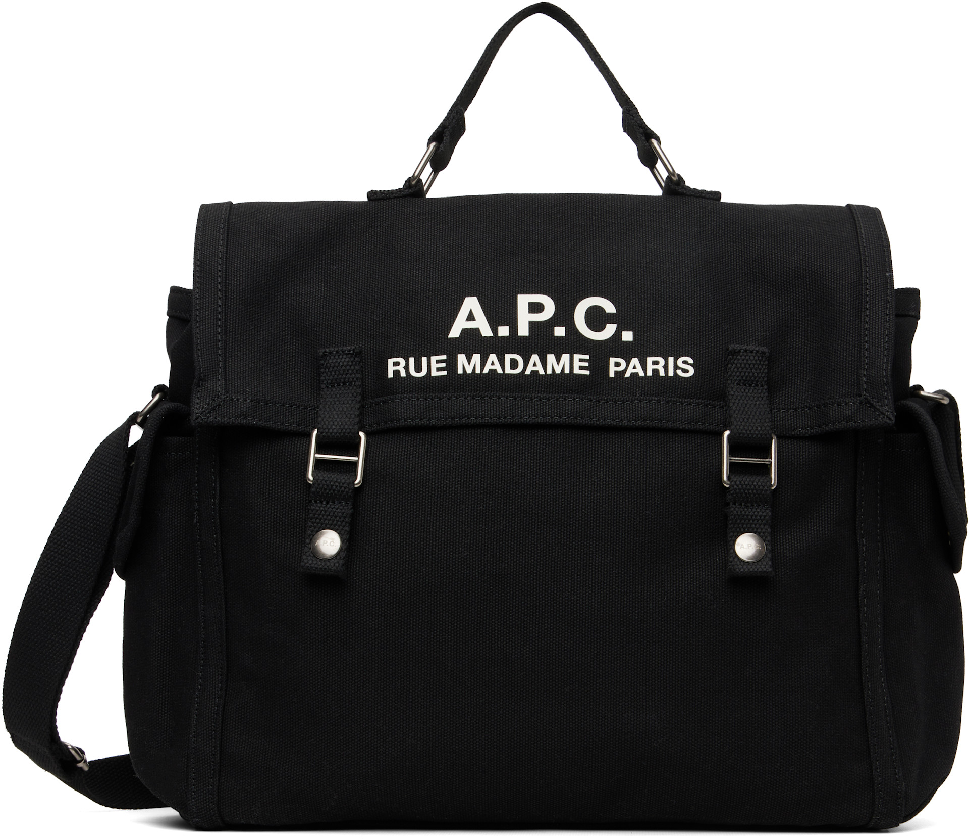 A.P.C.: Black Recuperation Satchel | SSENSE