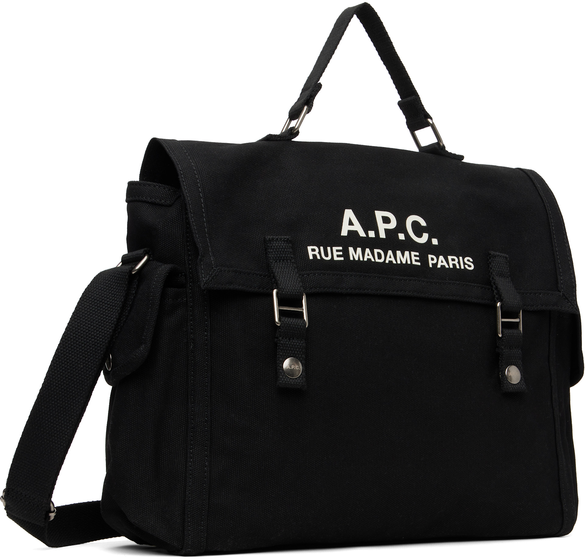A.P.C.: Black Recuperation Satchel | SSENSE