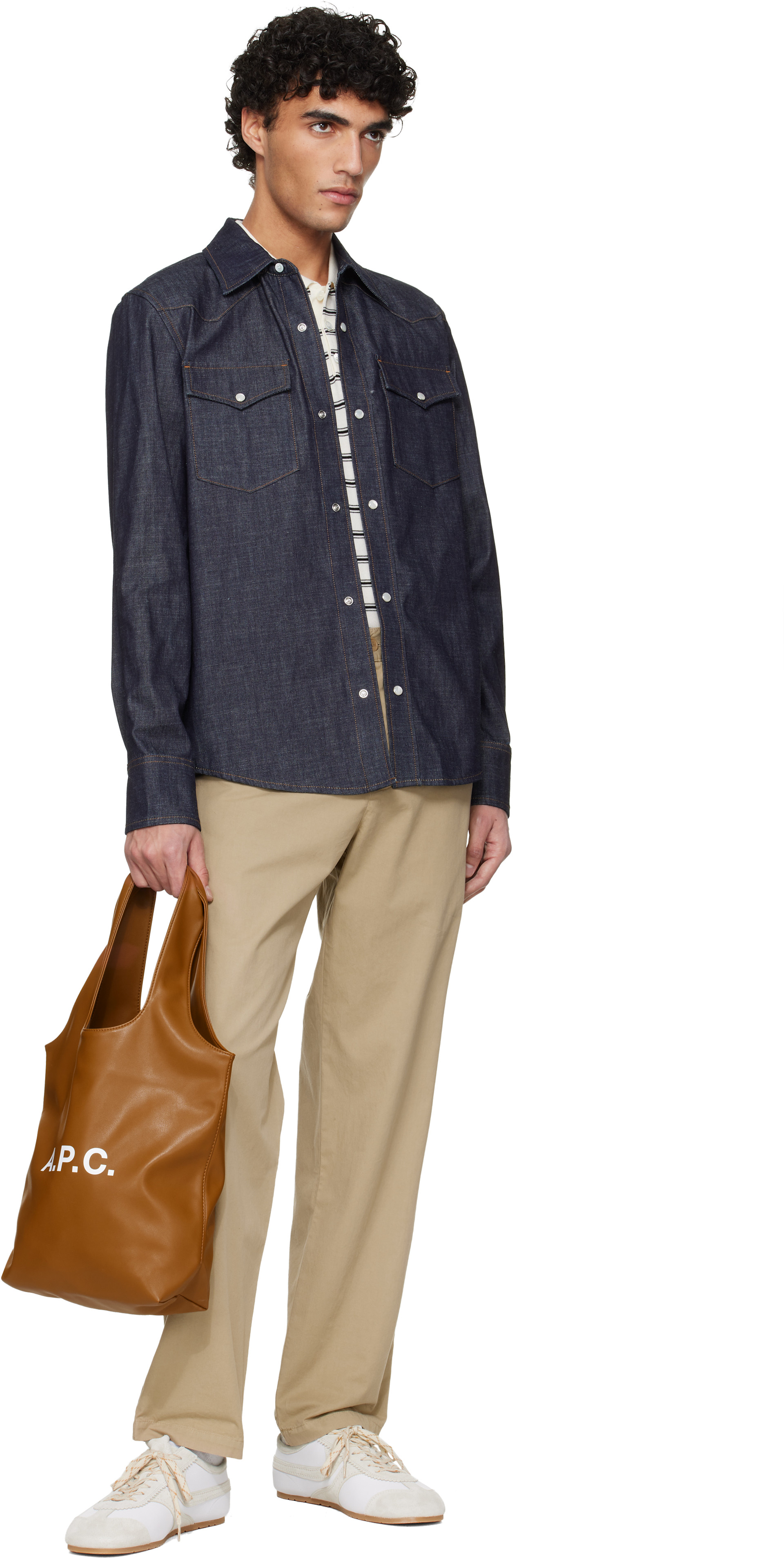 A.P.C. - Petit cabas brun clair - Ninon