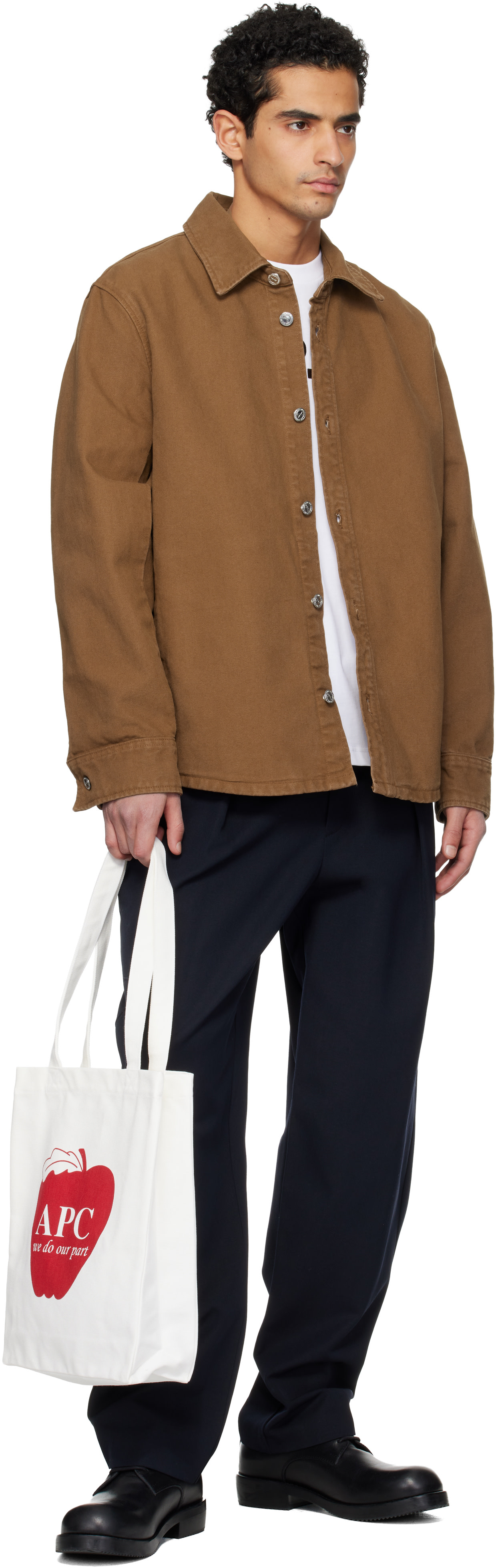 A.P.C. - Cabas blanc à image à logo