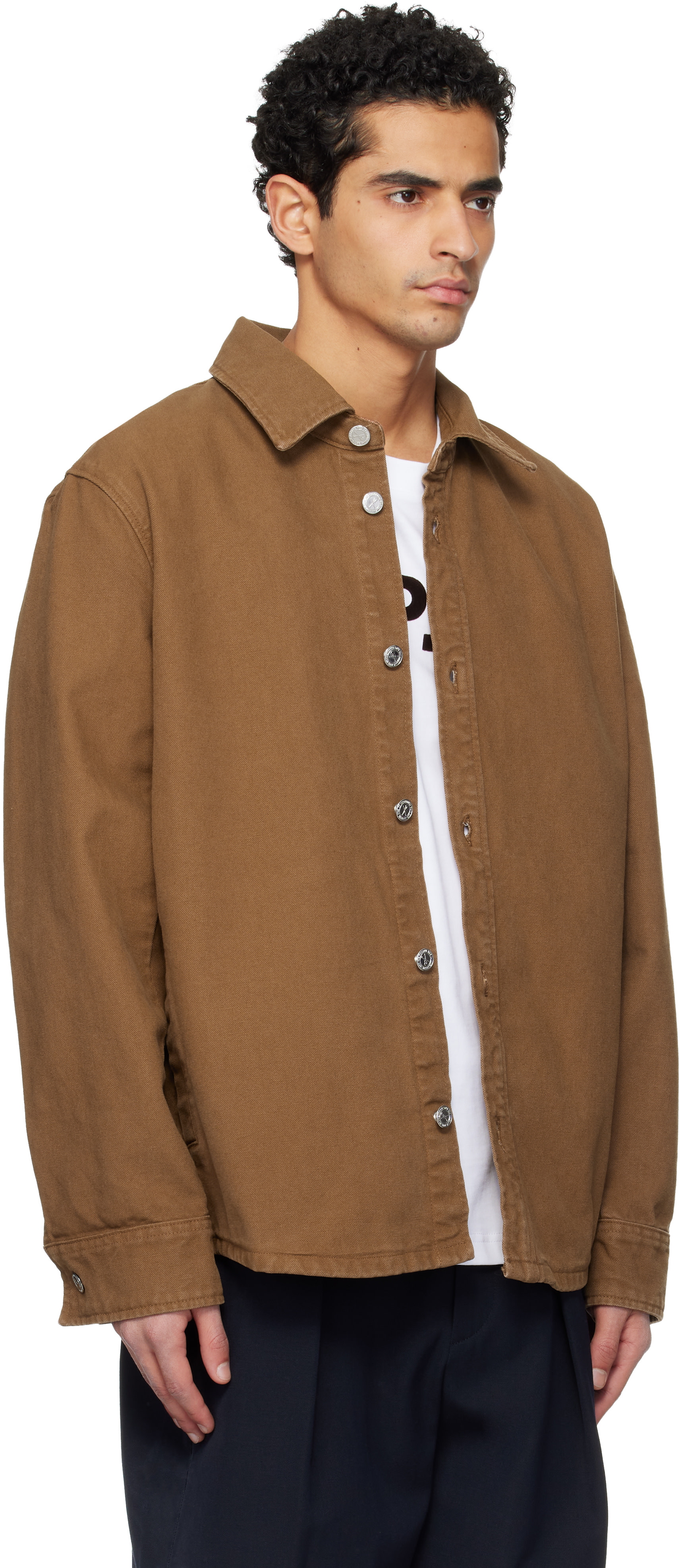 A.P.C. - Brown Buttoned Denim Overshirt