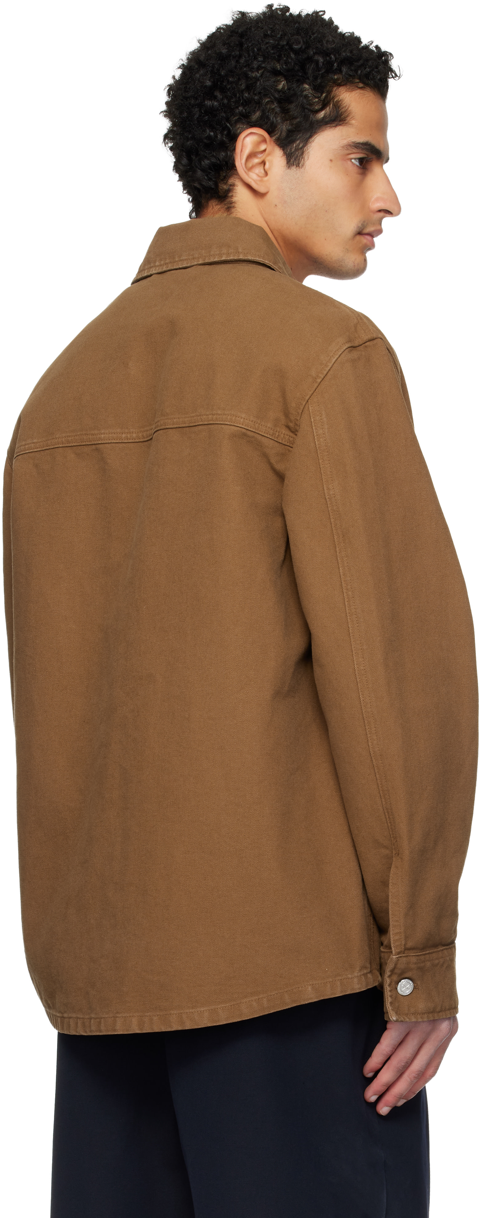 A.P.C. - Brown Buttoned Denim Overshirt