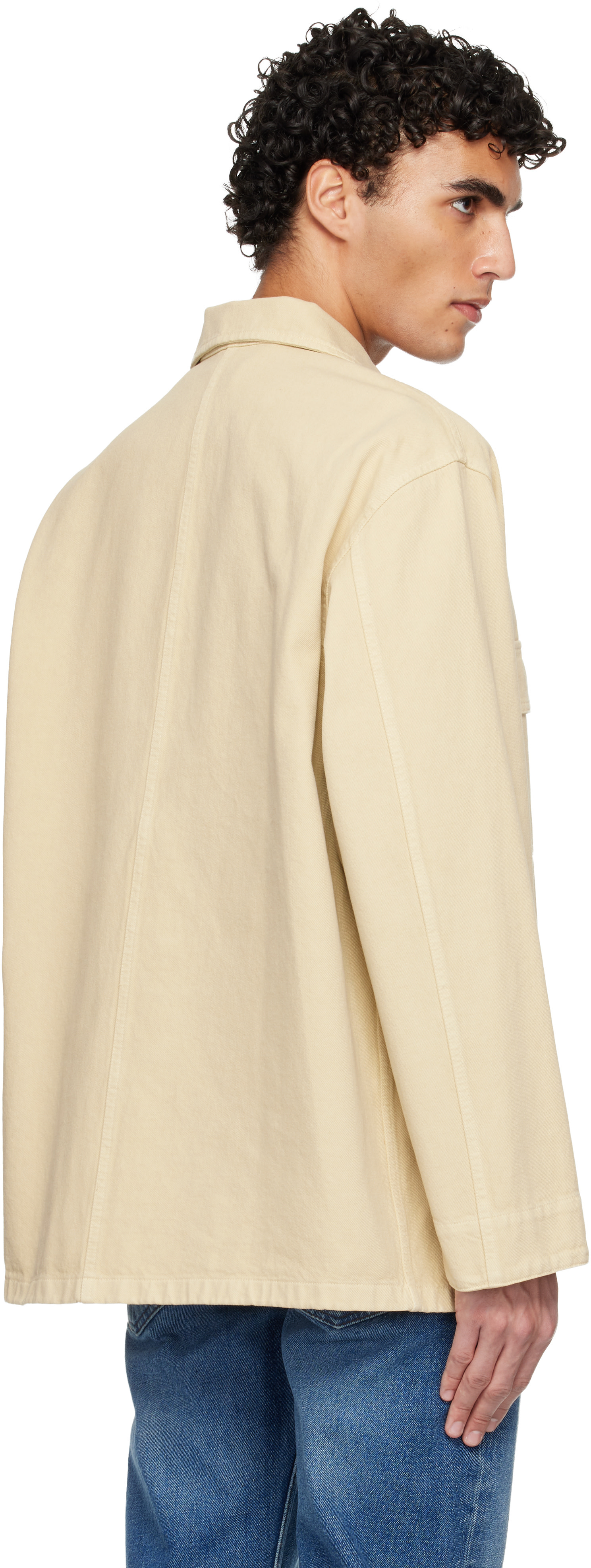 A.P.C. - Surchemise beige à logo brodé