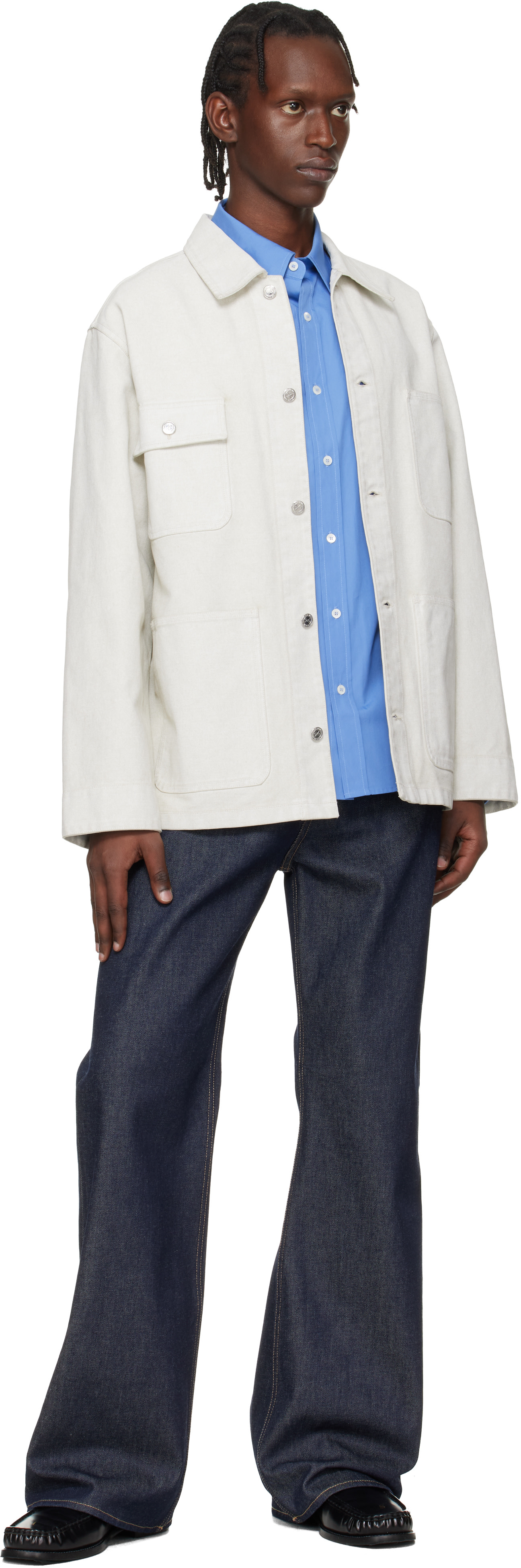 A.P.C. - Surchemise décontractée blanc cassé