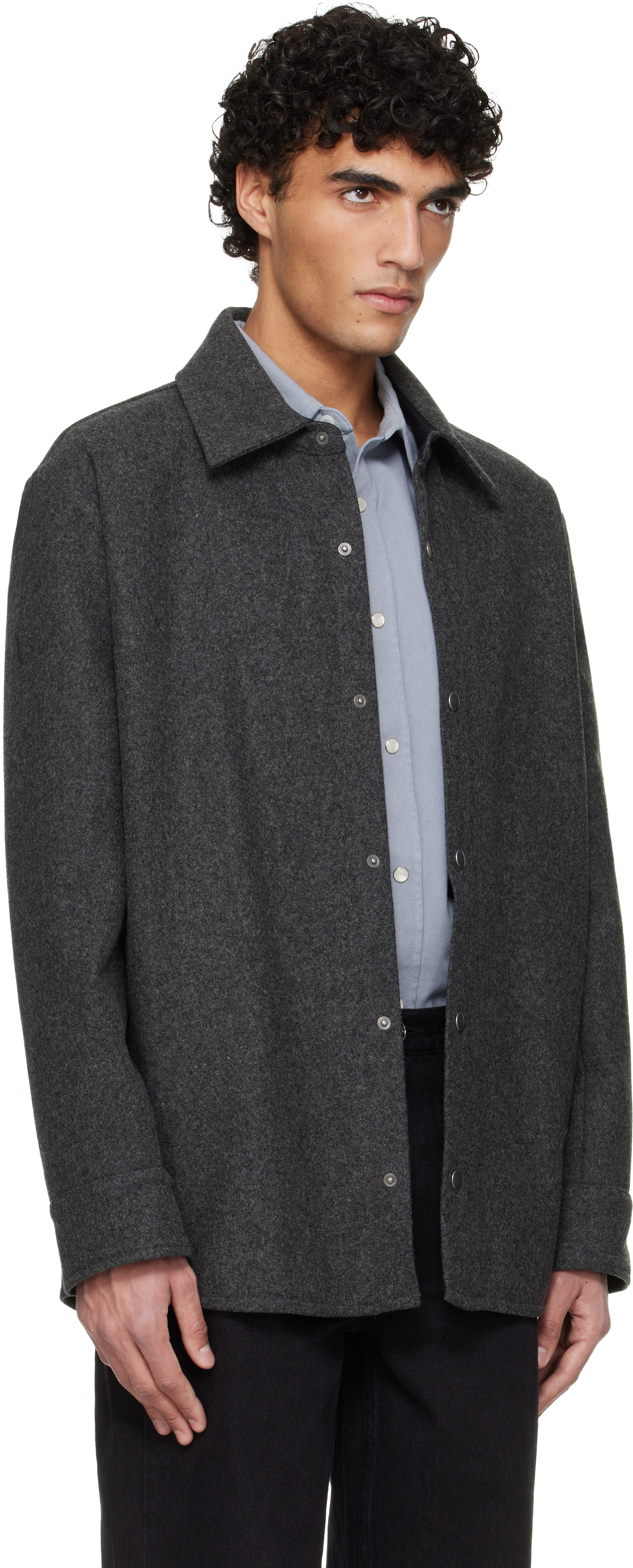 A.P.C. - Gray Snap Closure Jacket