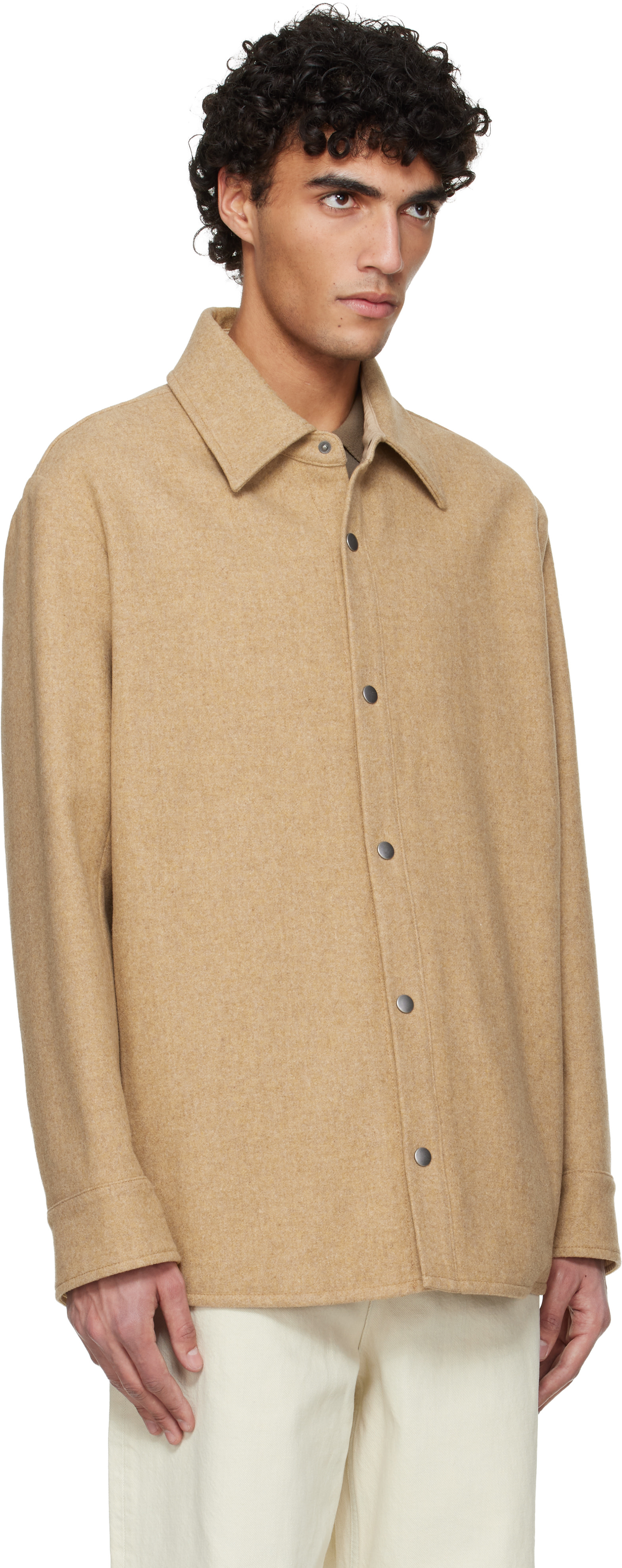A.P.C. - Beige Snap Closure Jacket