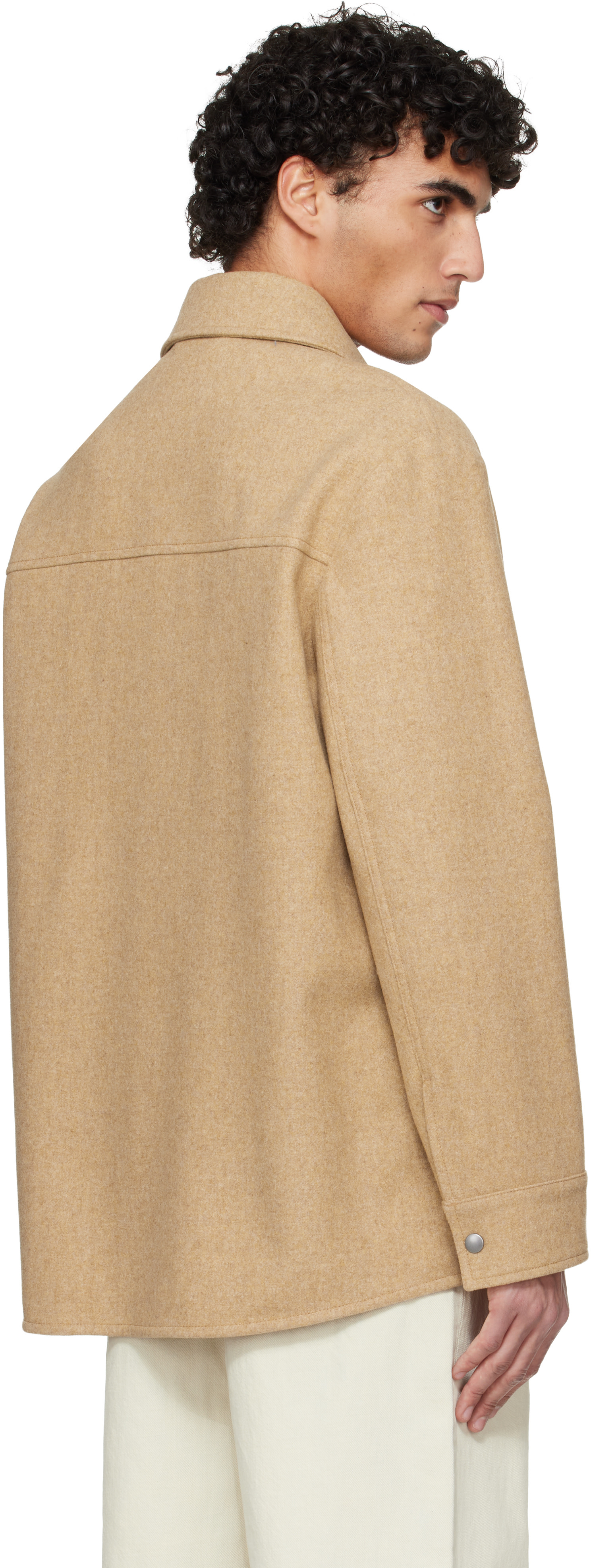 A.P.C. - Blouson beige à boutons-pression
