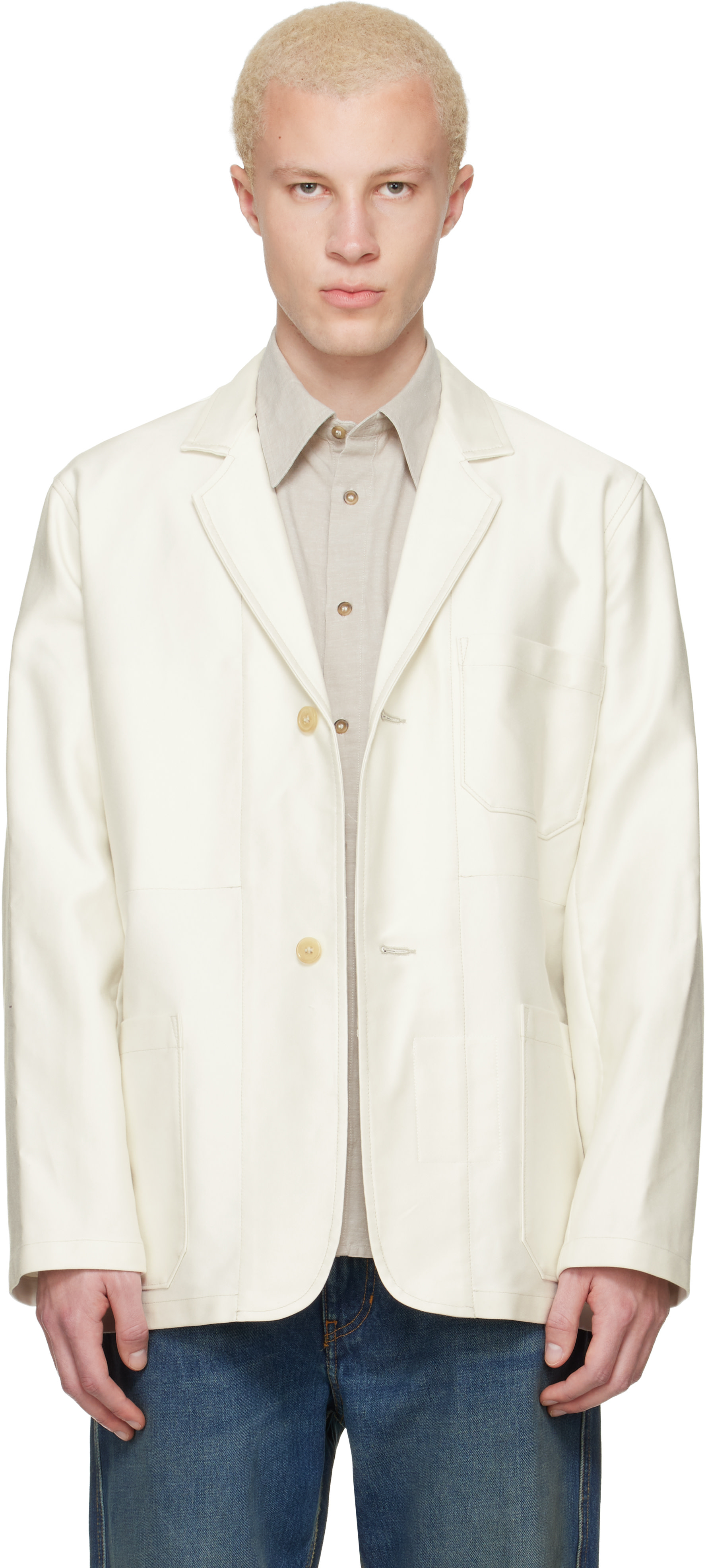 A.P.C. - Veston Leo blanc cassé