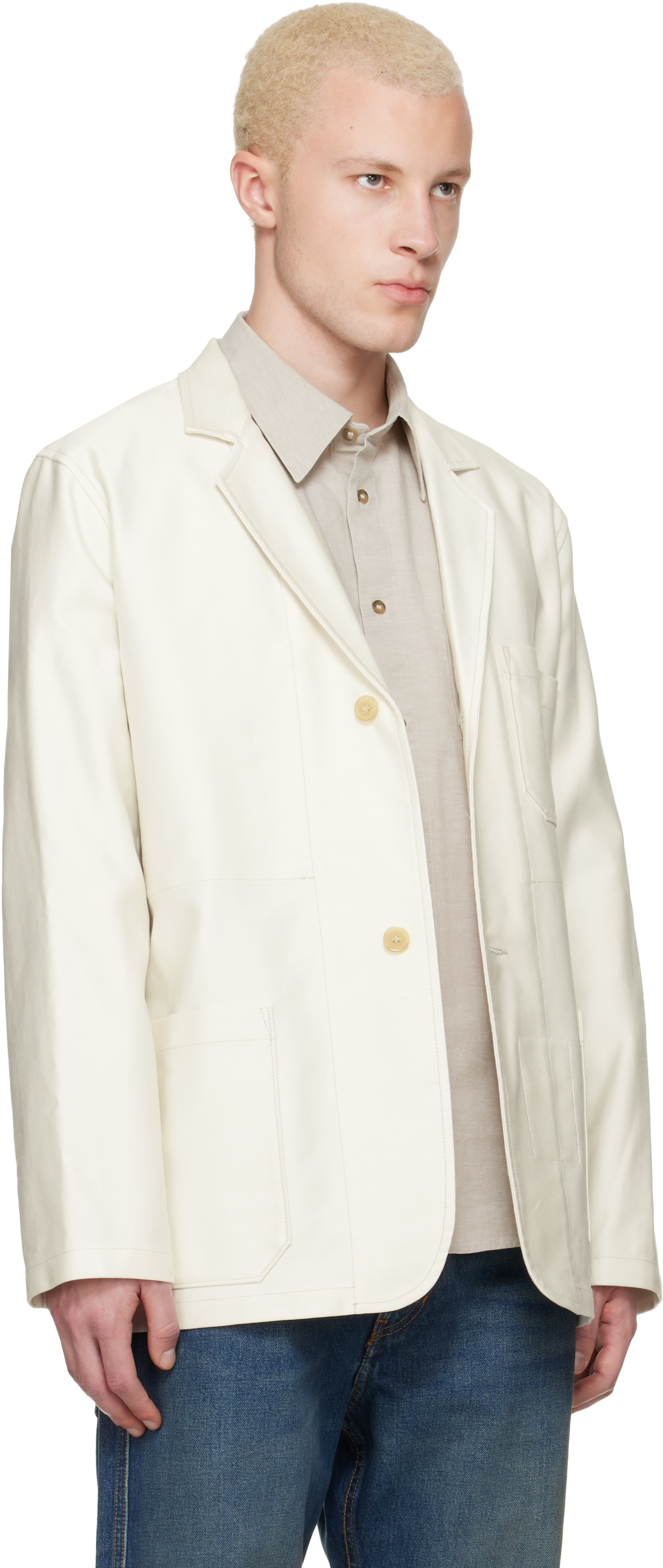 A.P.C. - Veston Leo blanc cassé