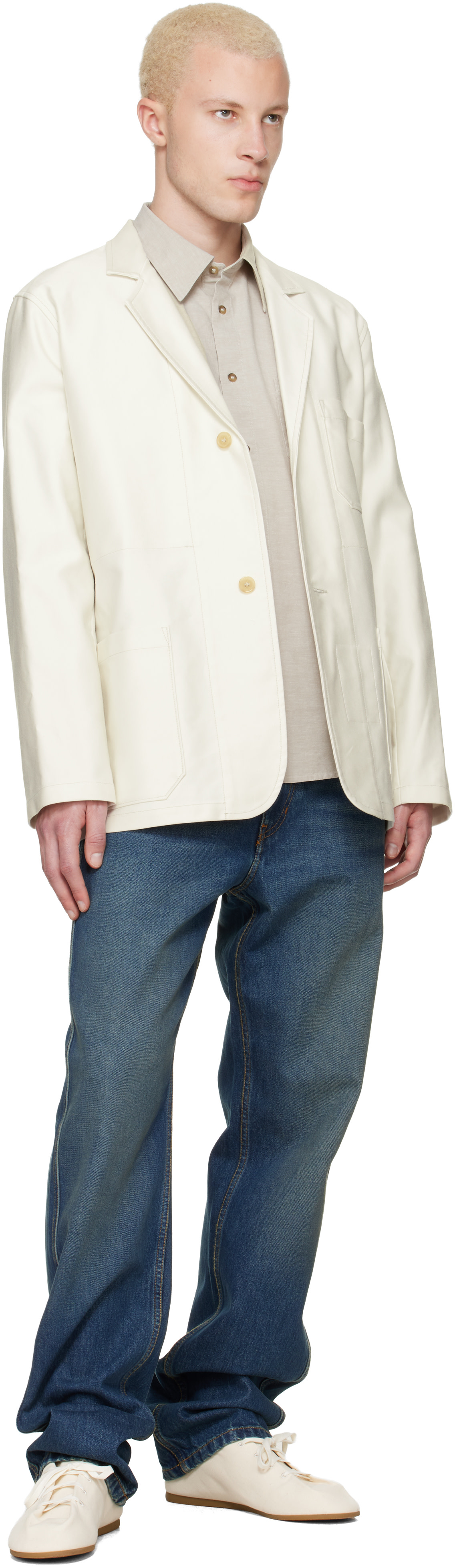 A.P.C. - Veston Leo blanc cassé