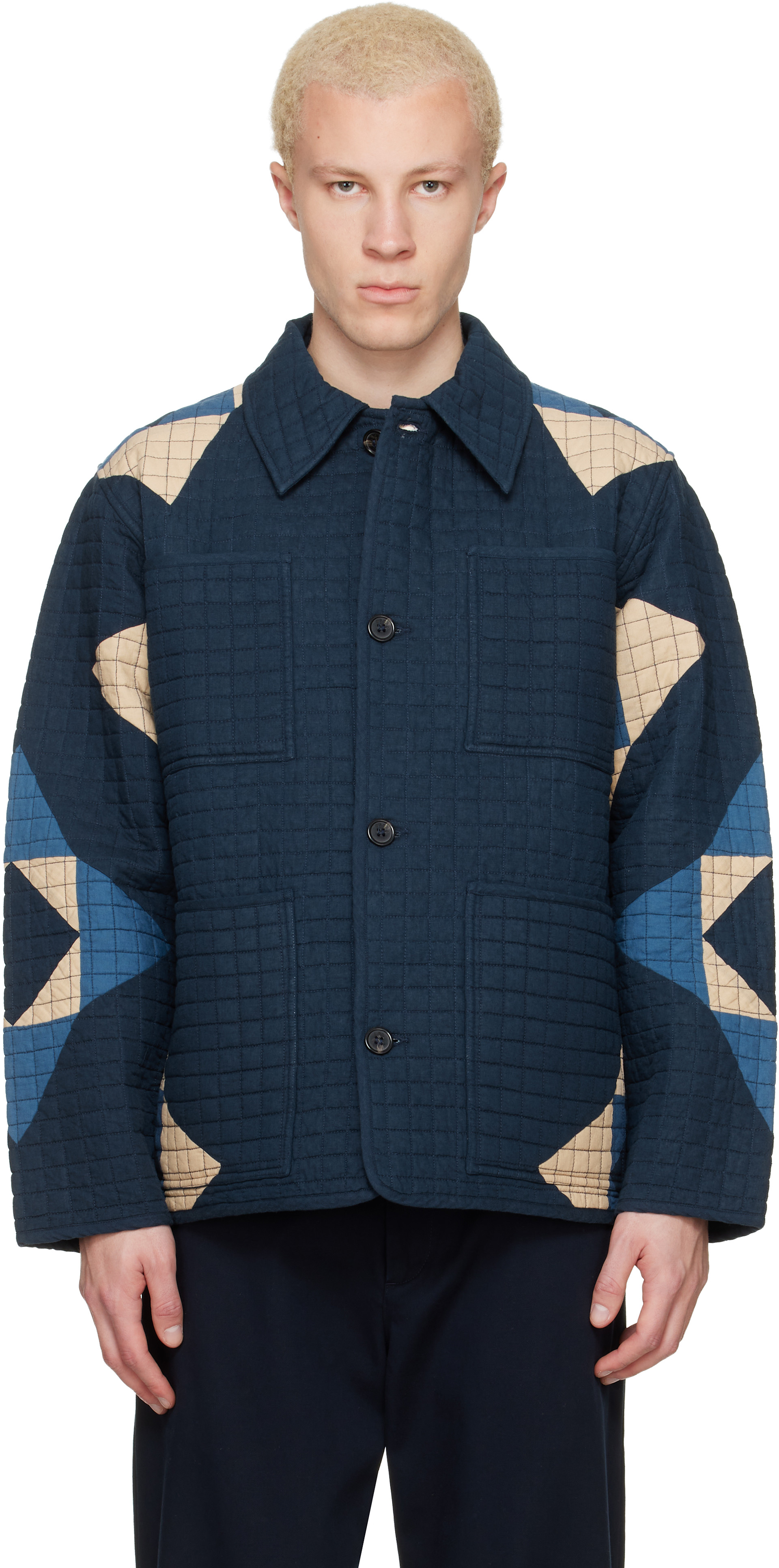 A.P.C. - Blouson matelassé bleu marine
