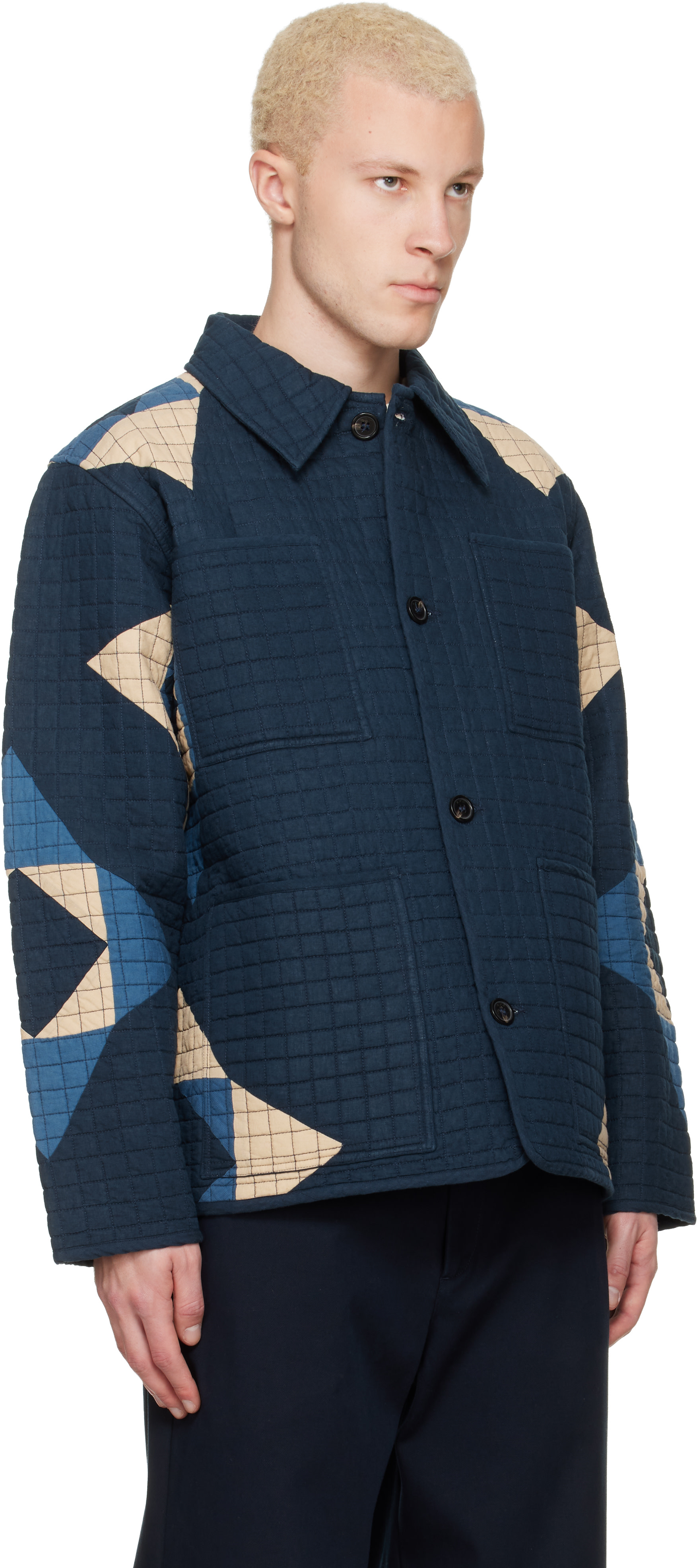 A.P.C. - Blouson matelassé bleu marine
