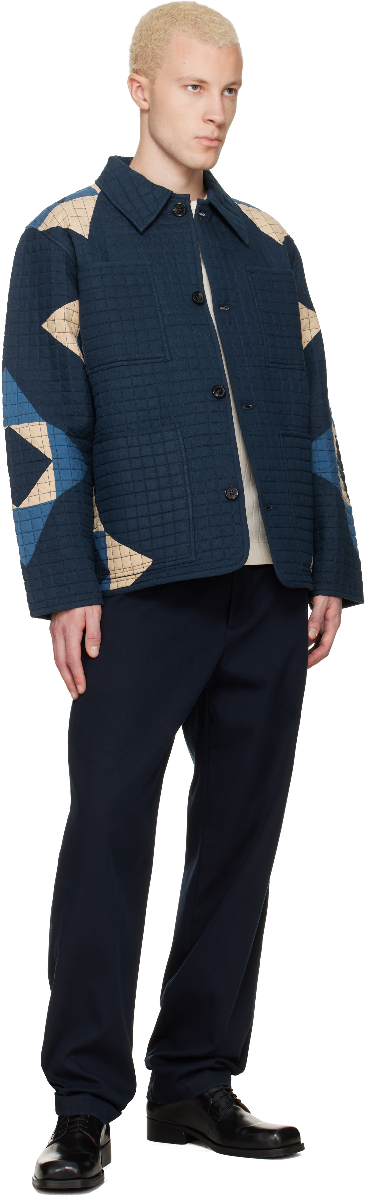 A.P.C. - Blouson matelassé bleu marine