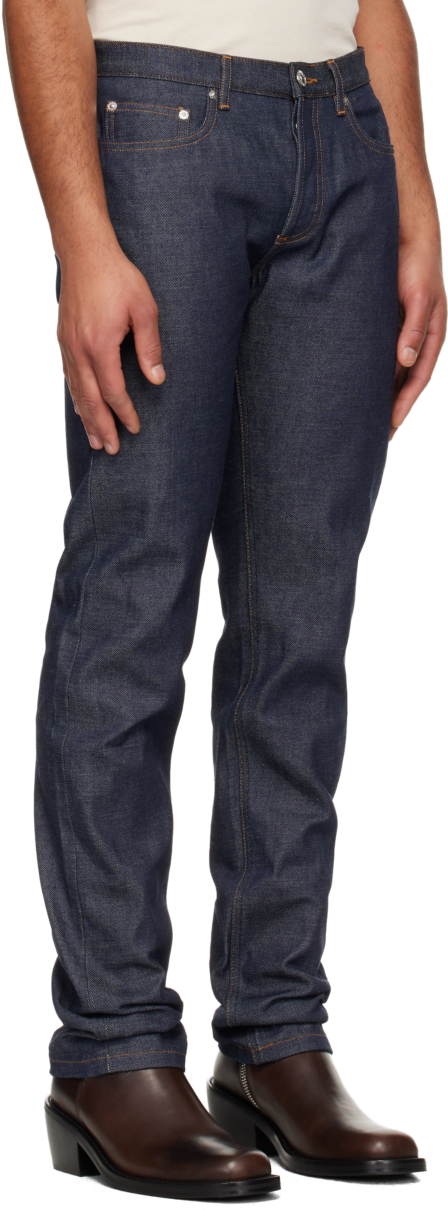 A.P.C.: Navy New Standard Jeans | SSENSE