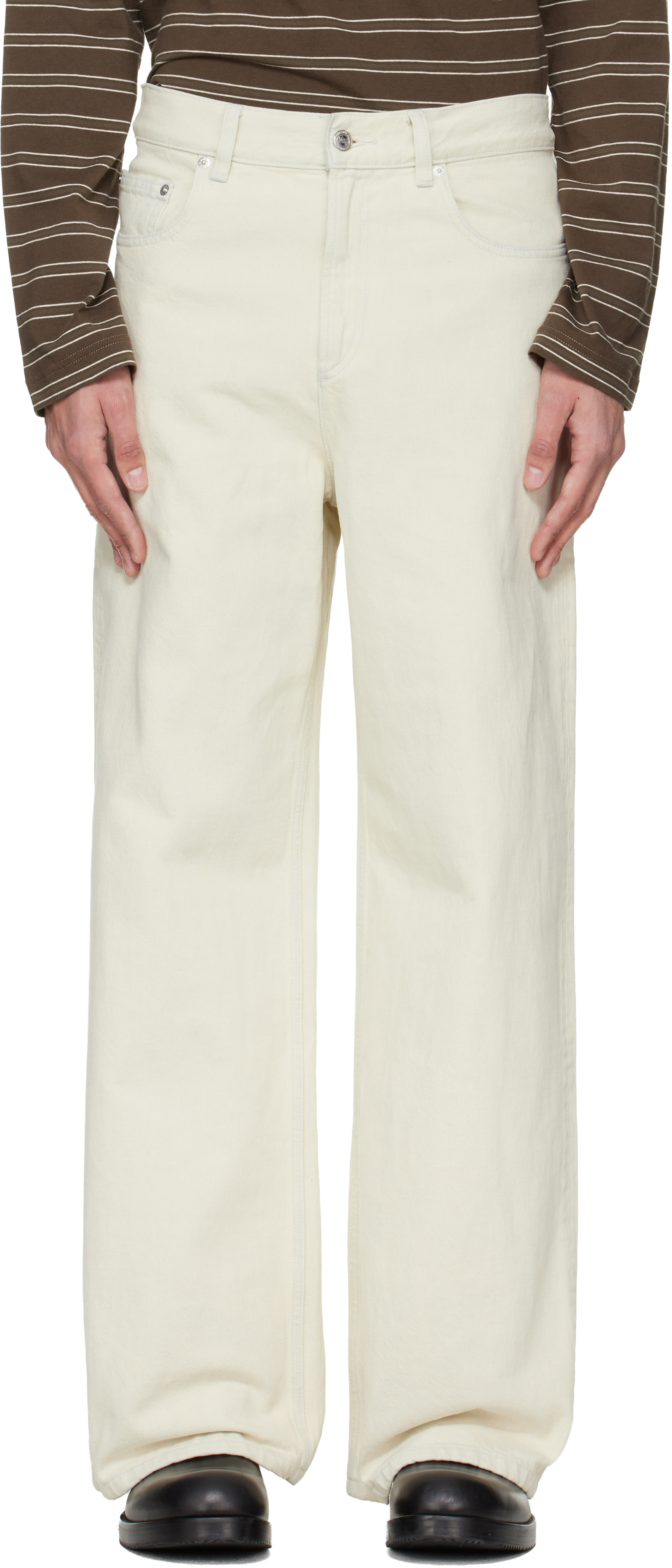 A.P.C.: Off-White Clyde Jeans | SSENSE
