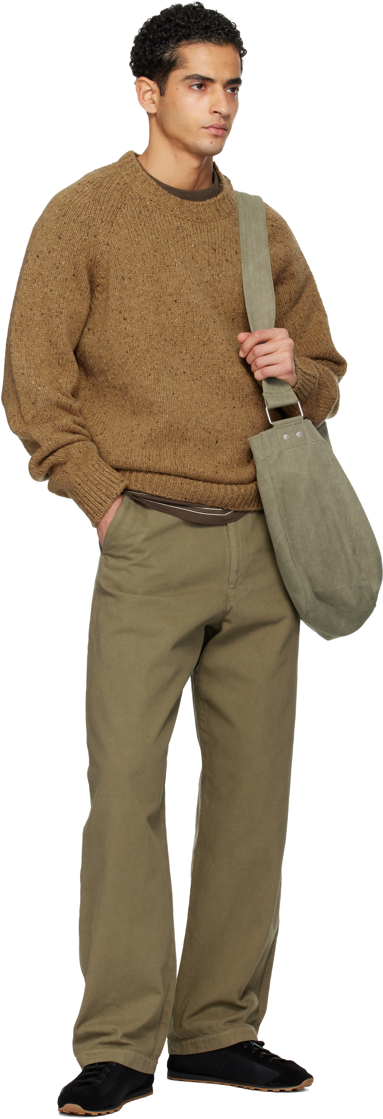 A.P.C.: Khaki Chino Trousers | SSENSE