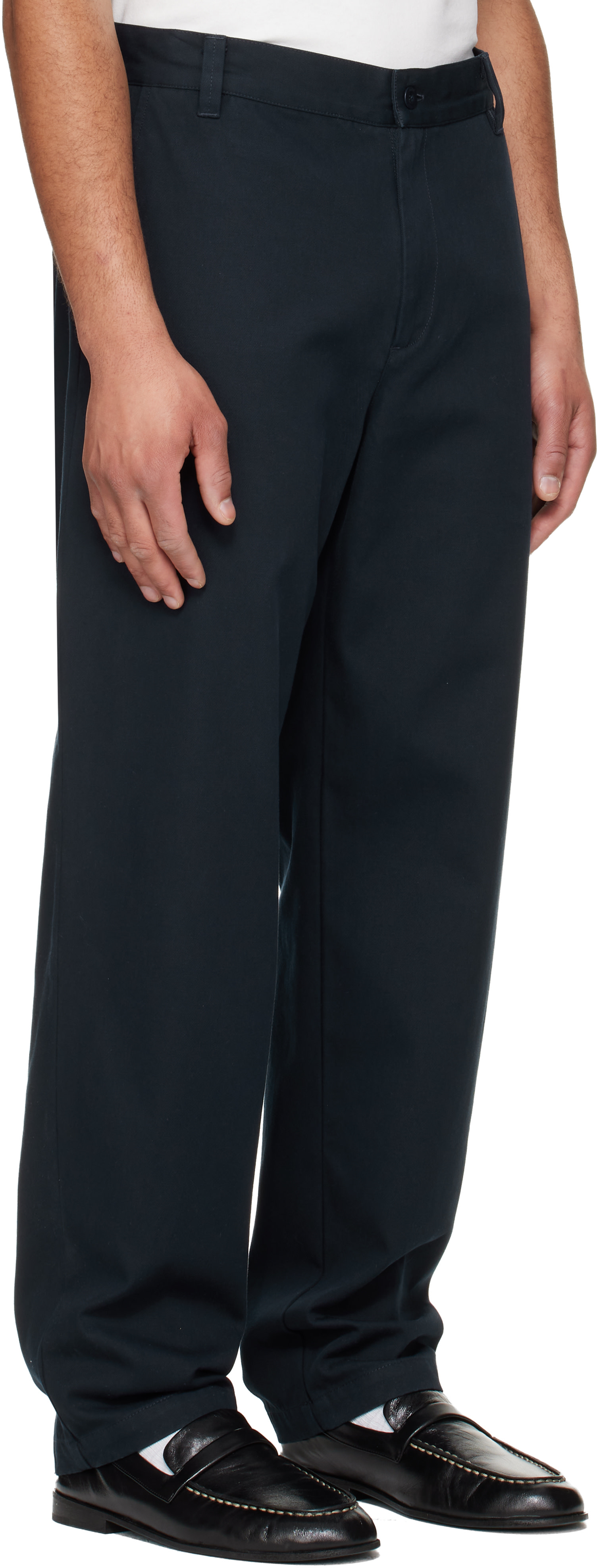 A.P.C. - Navy Fitted Straight-Leg Gabardine Chino Trousers
