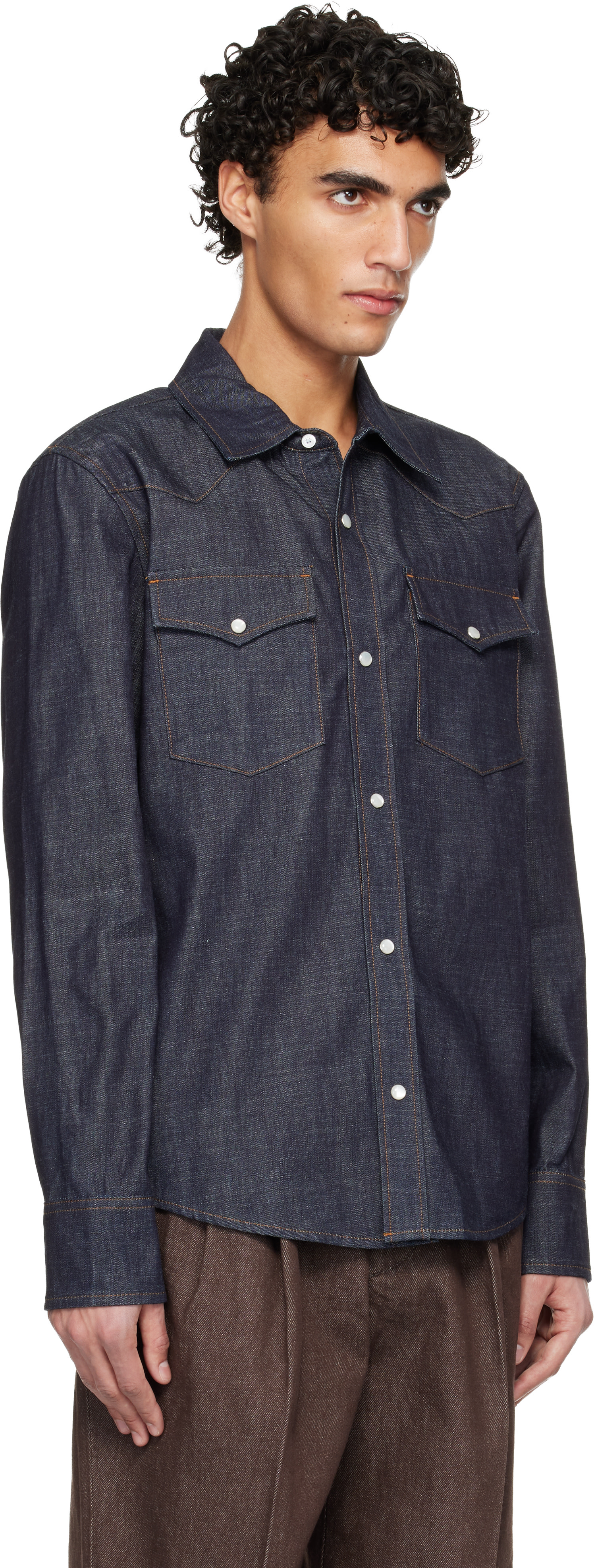 A.P.C. - Navy Western Denim Shirt