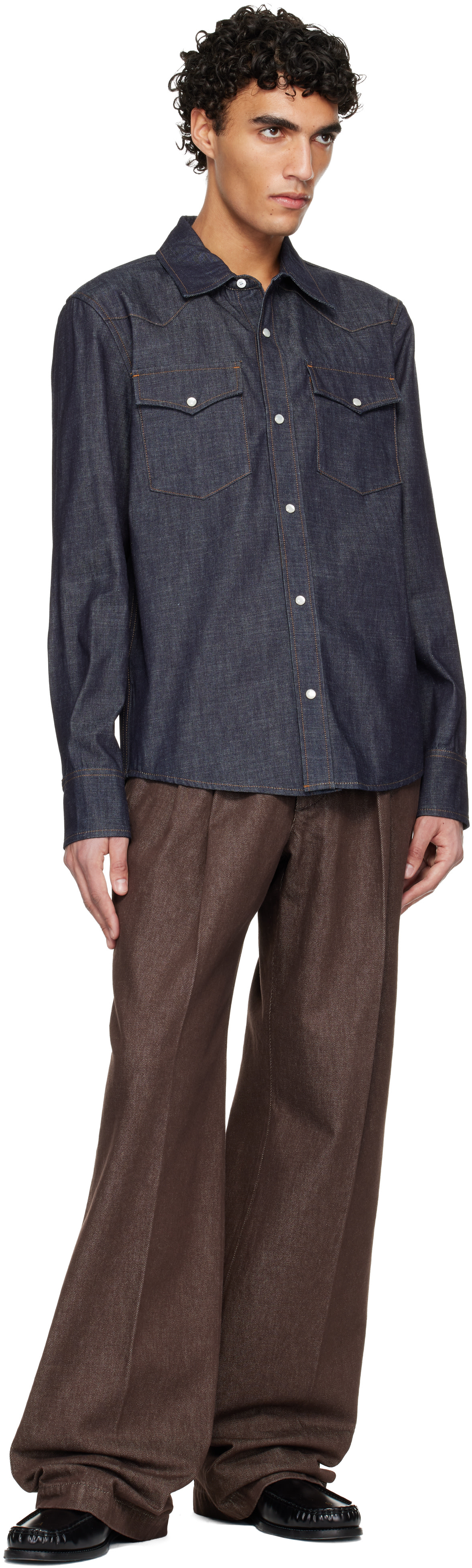 A.P.C. - Navy Western Denim Shirt