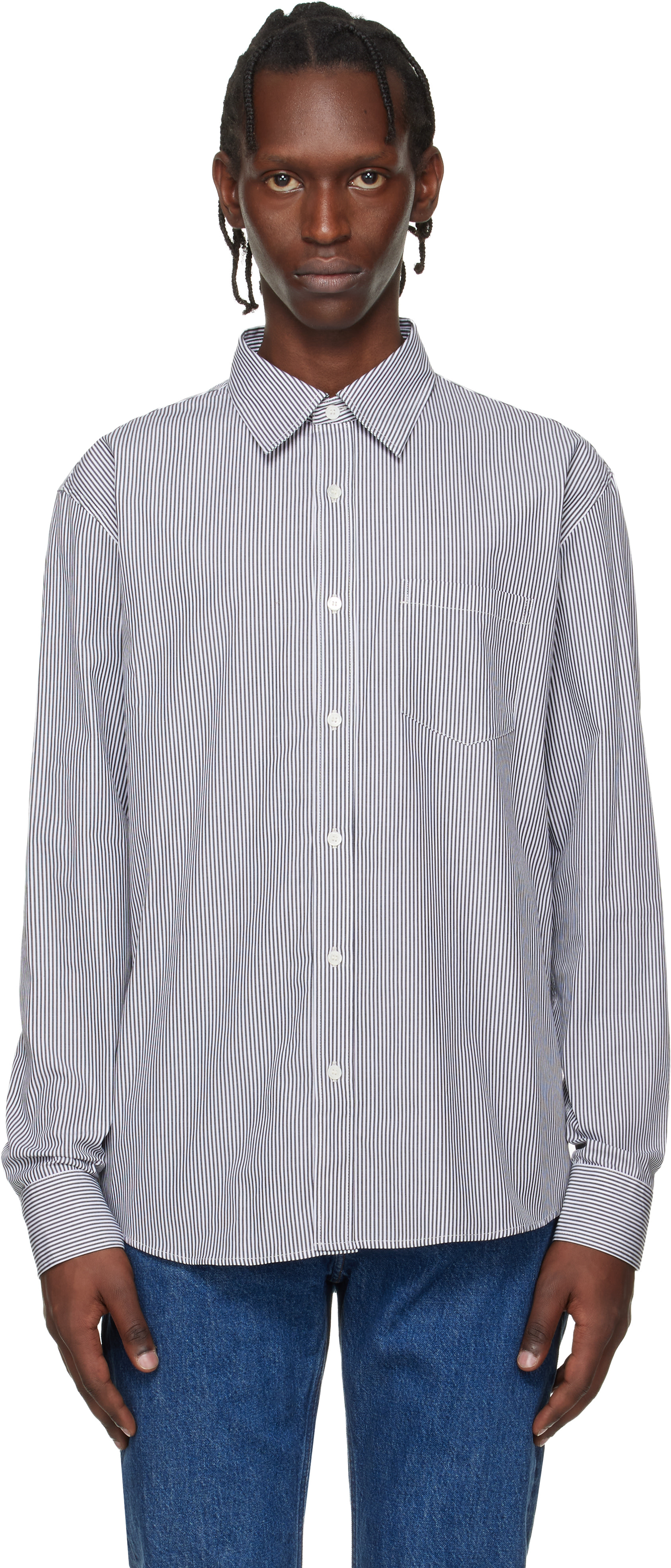 A.P.C. - White & Black Owen Shirt
