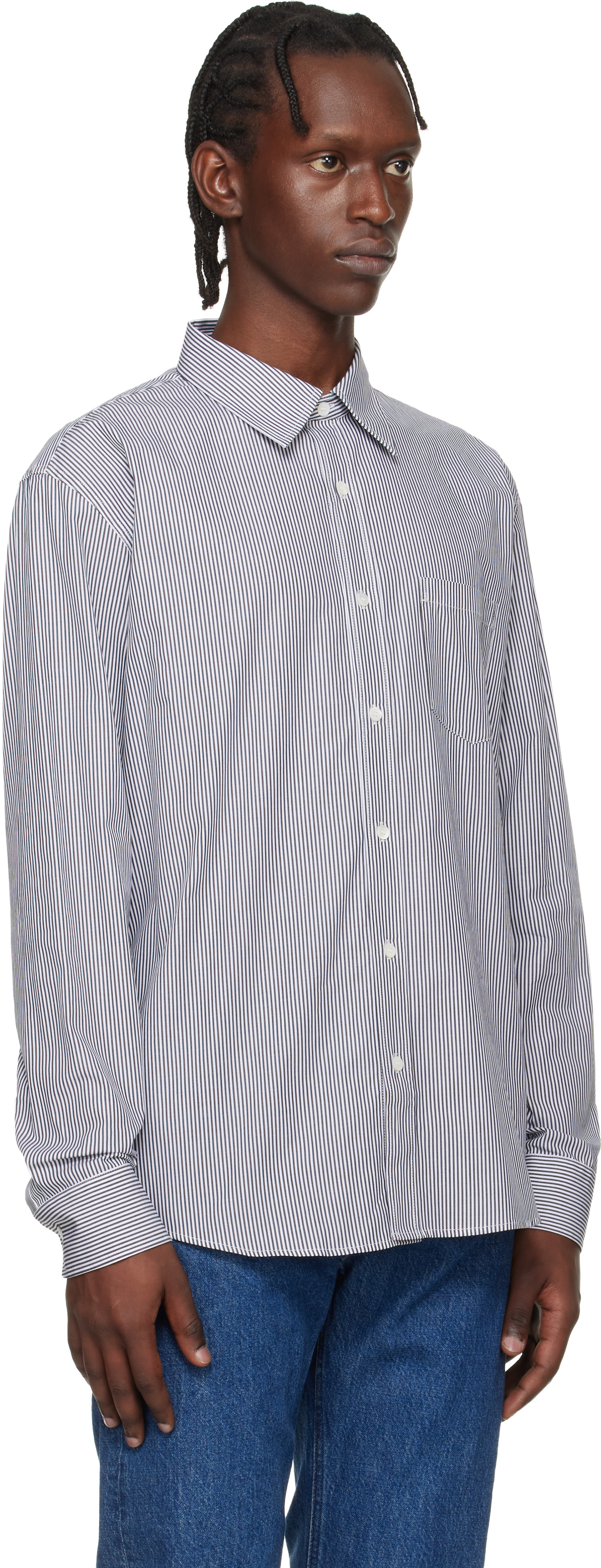 A.P.C. - White & Black Owen Shirt