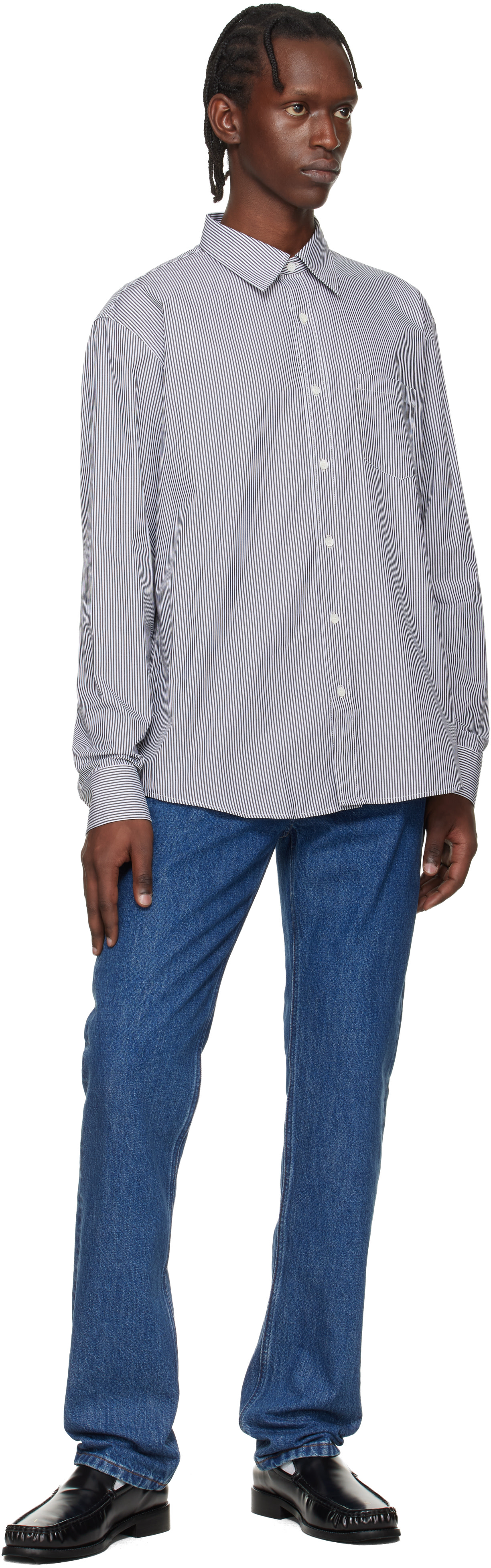 A.P.C. - White & Black Owen Shirt