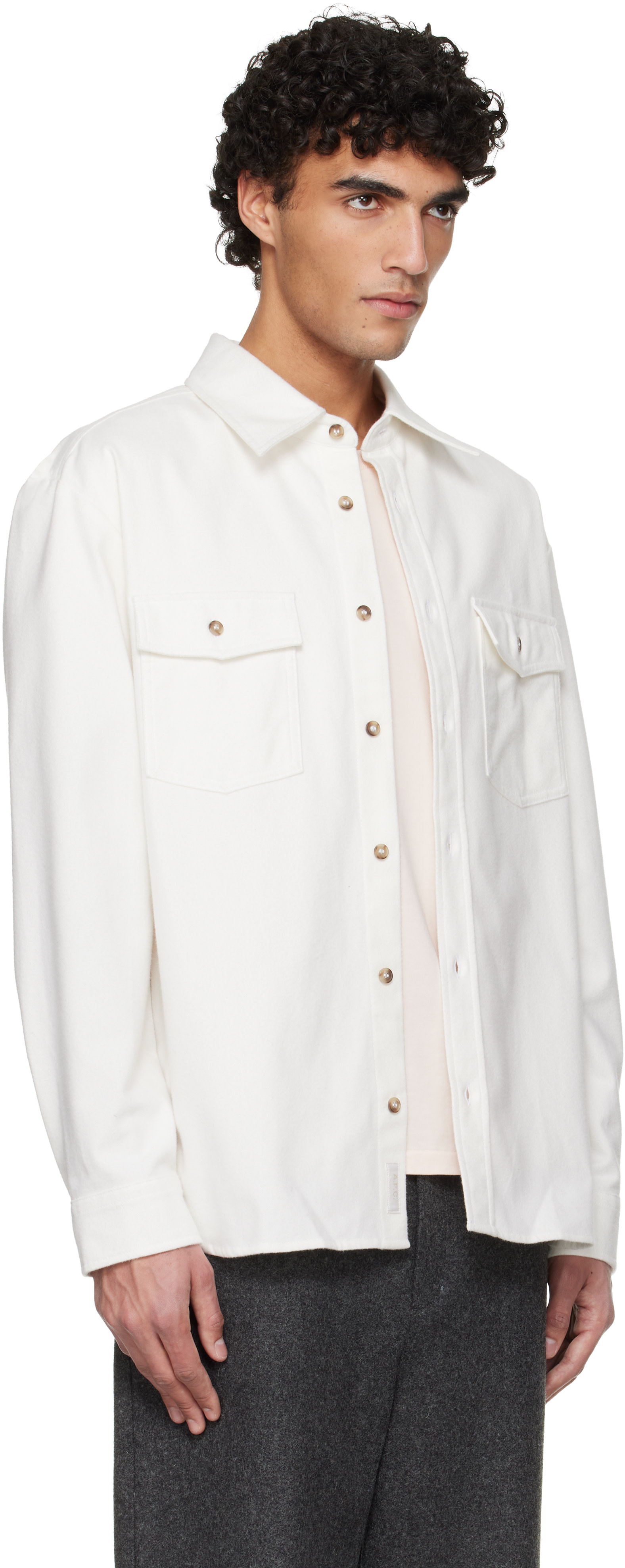 A.P.C. - Off-White Solid-Color Cotton Overshirt