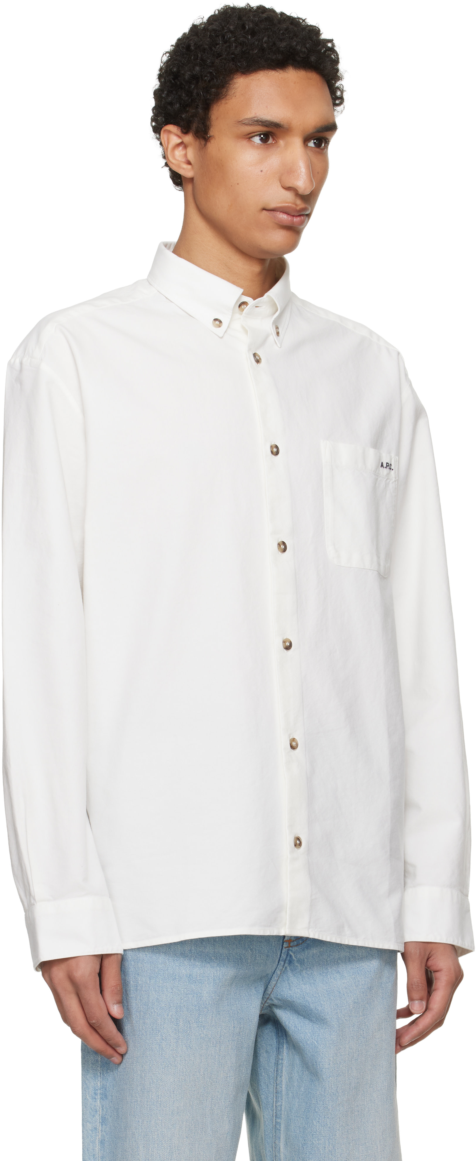A.P.C. - Chemise Mateo blanc cassé
