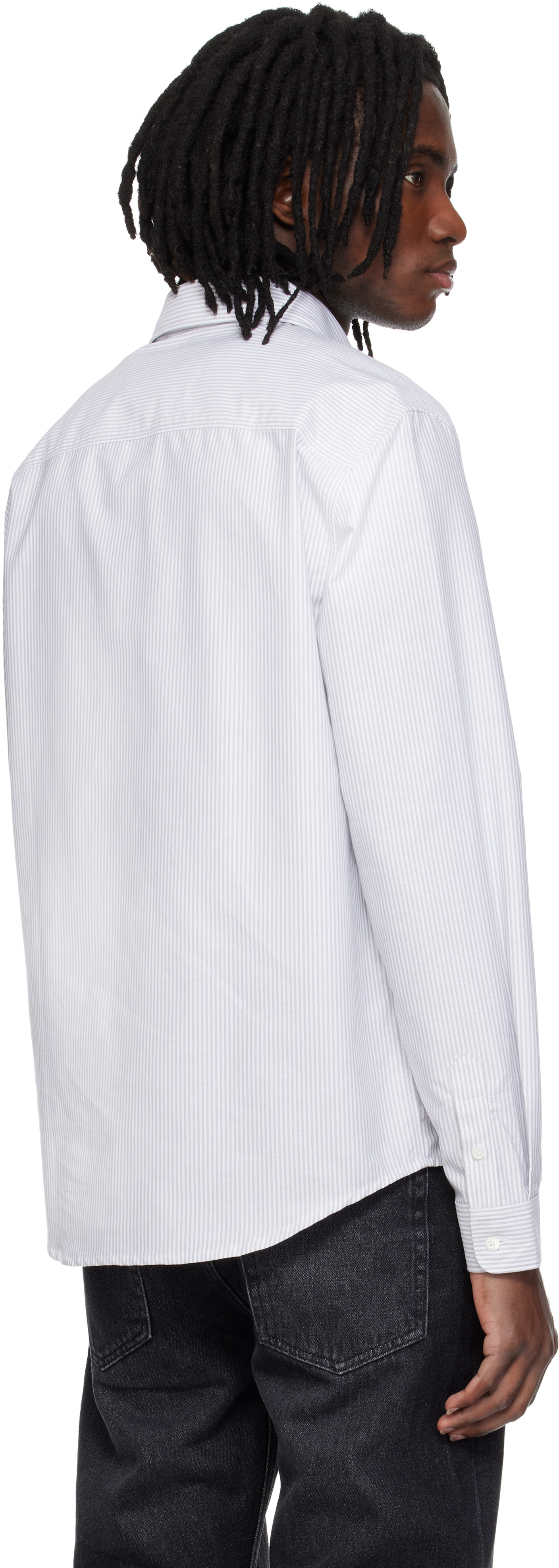 A.P.C. - Chemise Greg gris et blanc