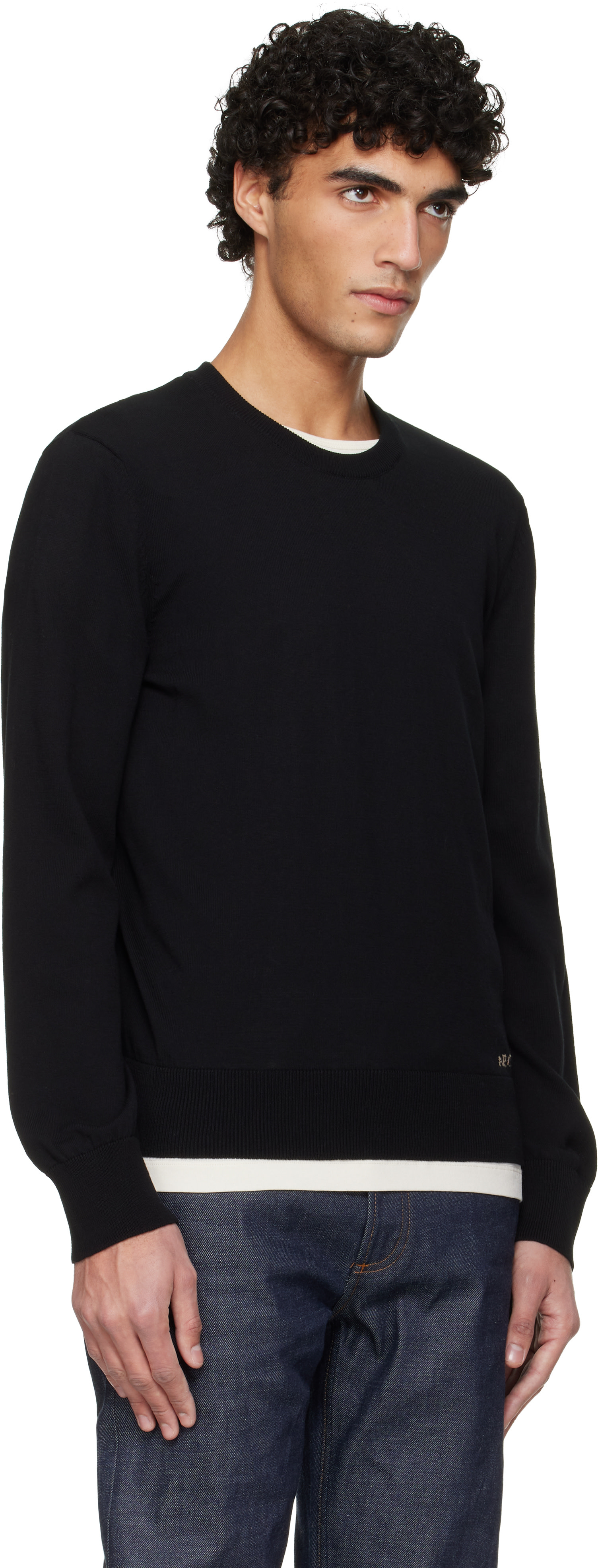 A.P.C. - Pull noir en coton