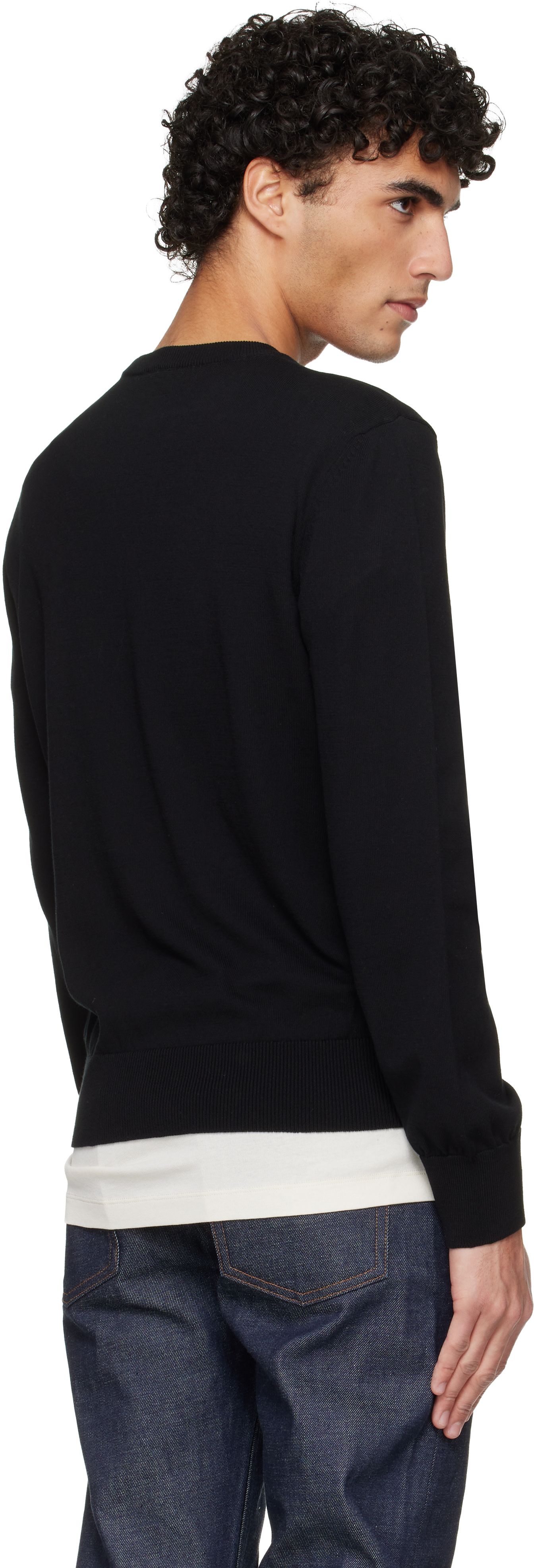 A.P.C. - Pull noir en coton