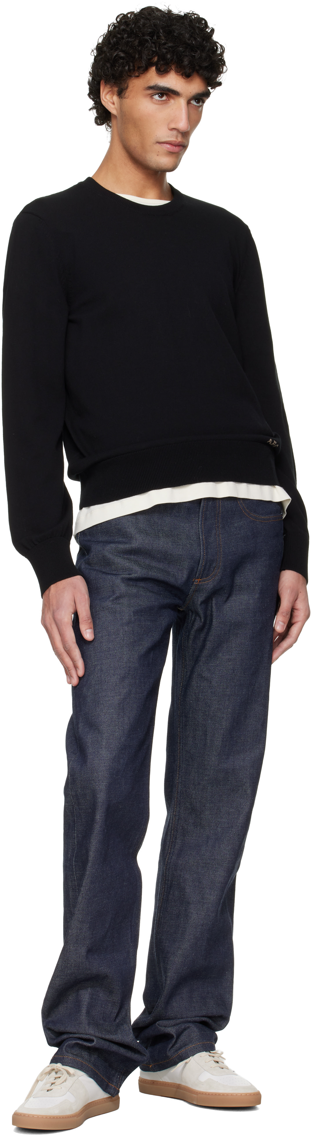 A.P.C. - Pull noir en coton