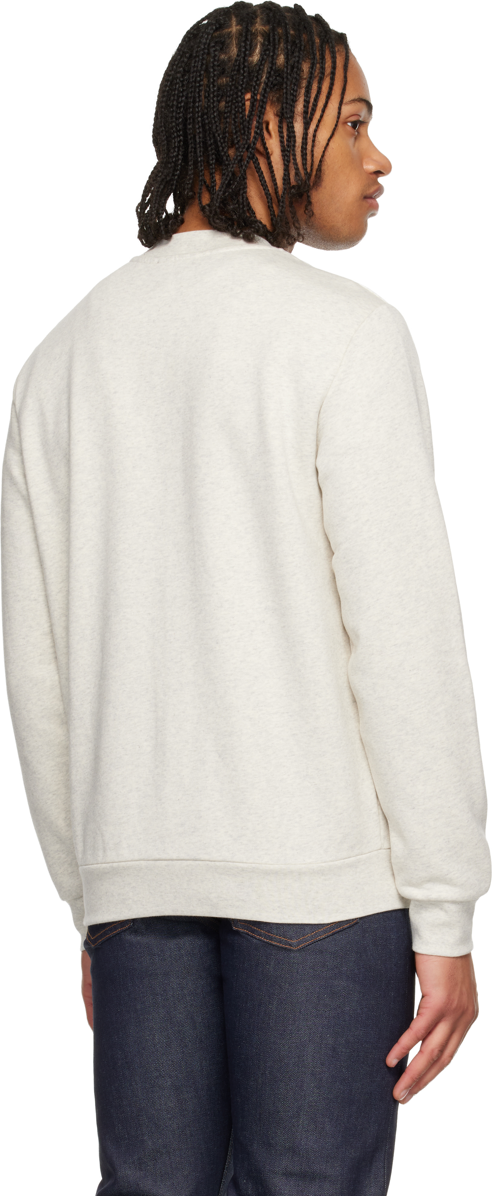 A.P.C. - Pull molletonné gris à logo Item