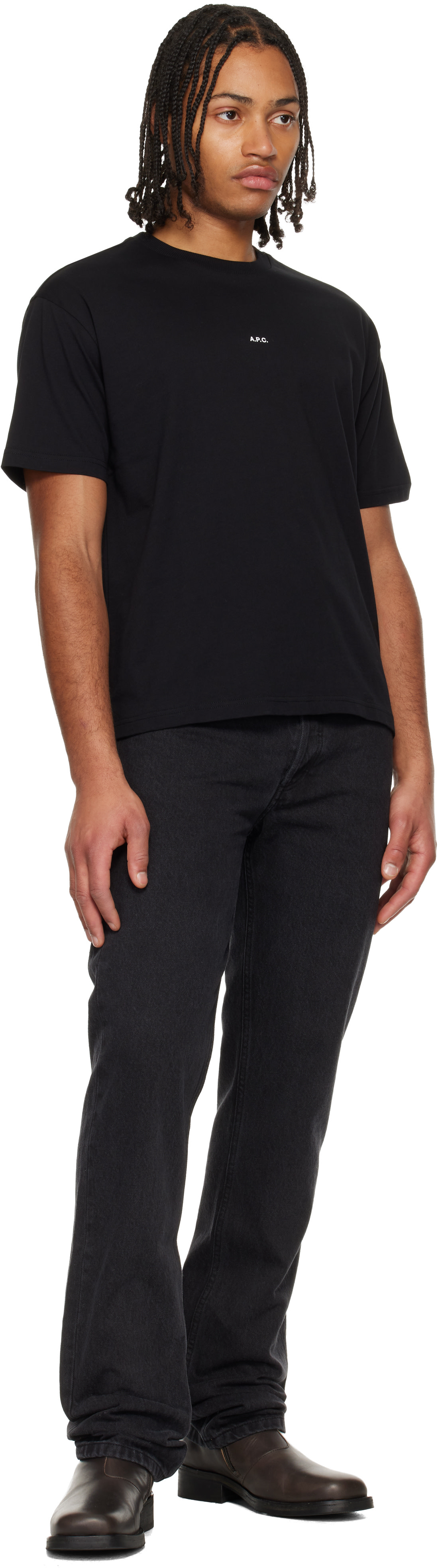 A.P.C. - ブラック Boxy Micro Logo Tシャツ