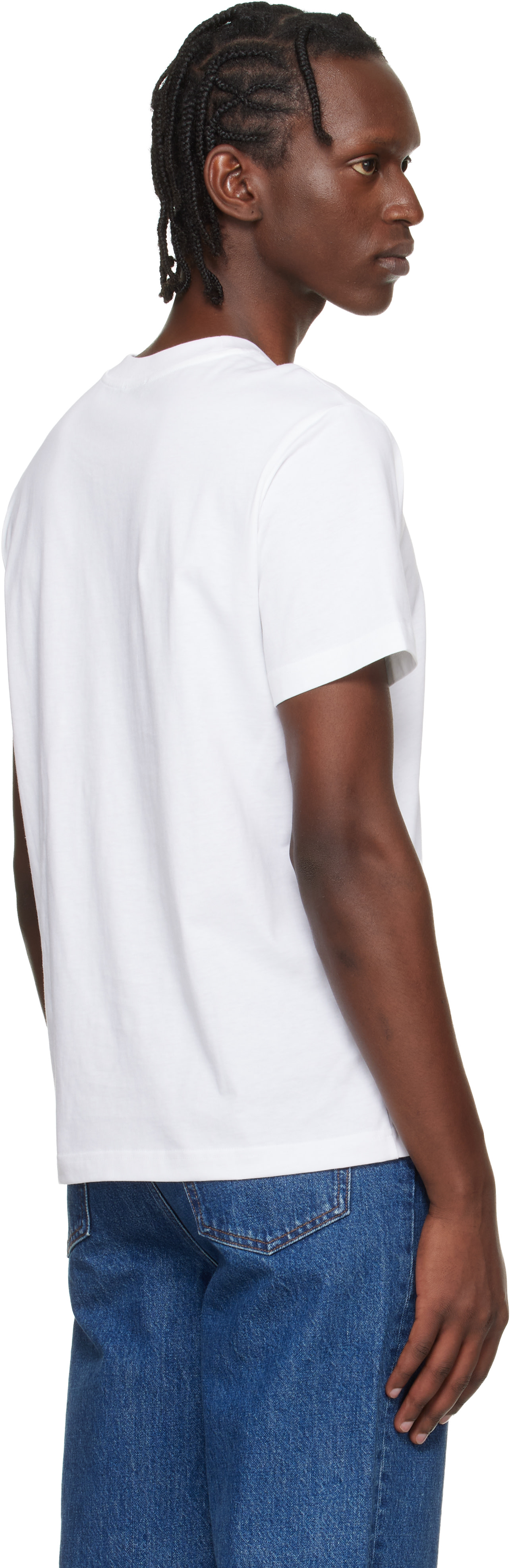 A.P.C. - T-shirt blanc à logo brodé
