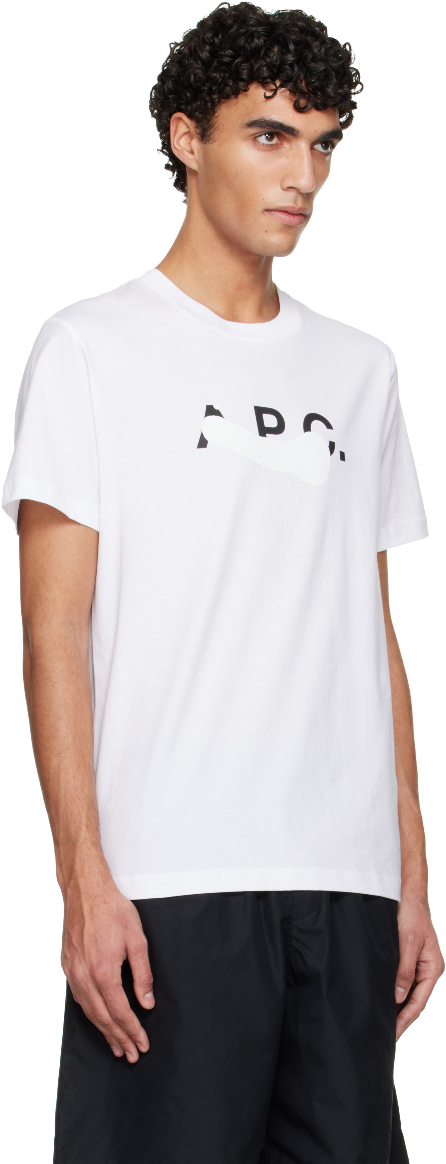 A.P.C. - T-shirt blanc à logo