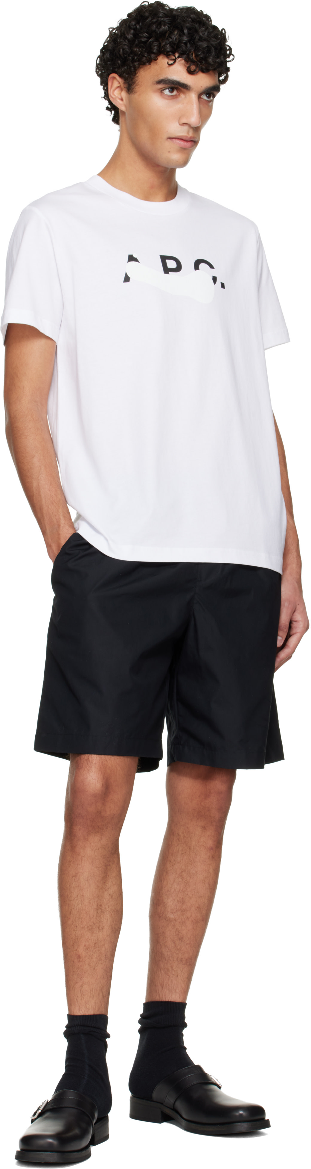 A.P.C. - T-shirt blanc à logo