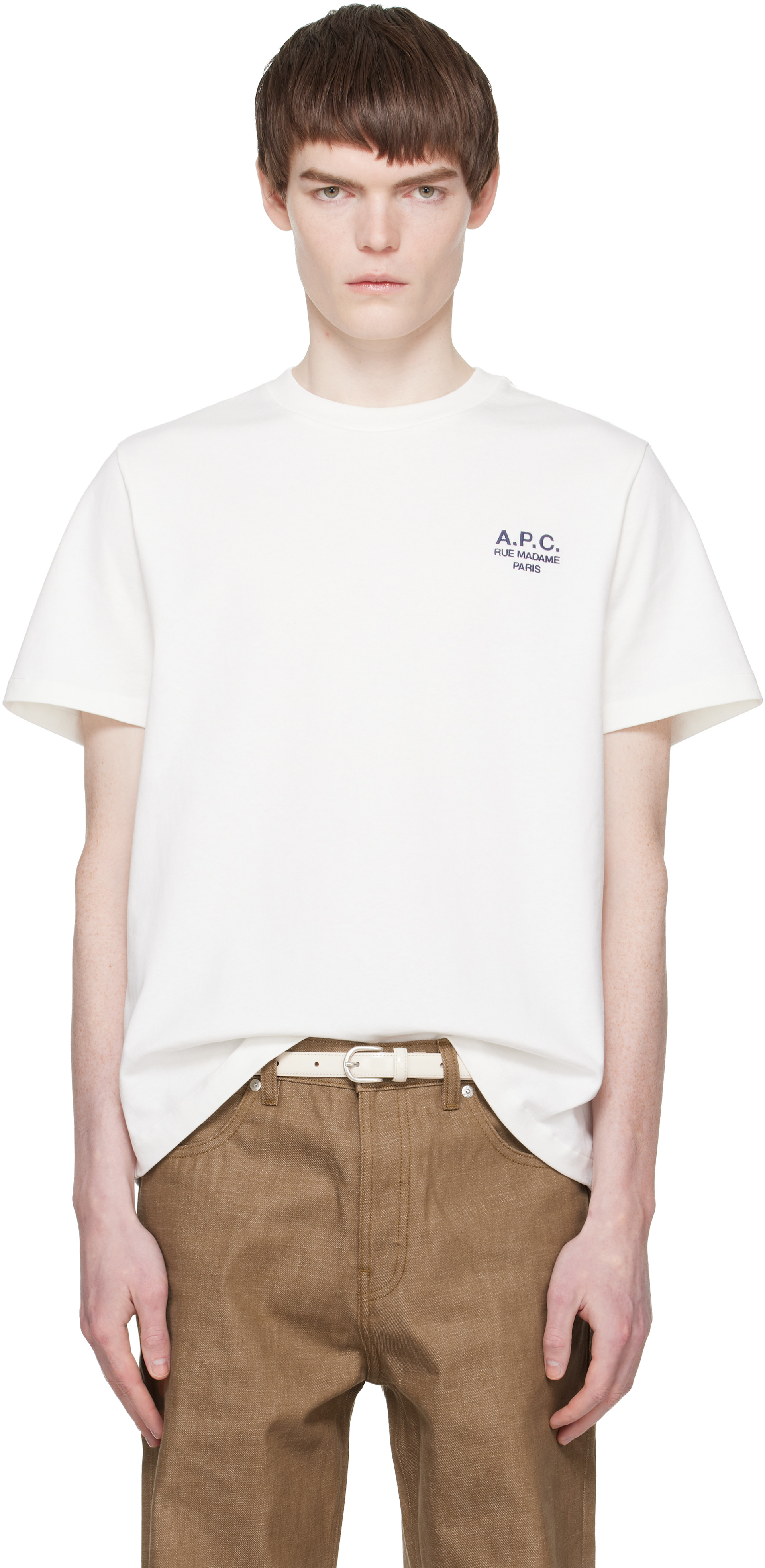 A.P.C.: White Standard 'Rue Madame' T-shirt | SSENSE